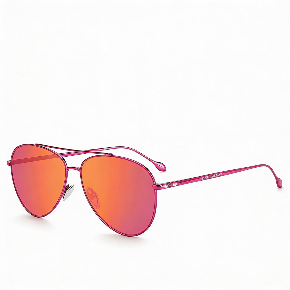 Gafas de sol Isabel Marant Im0011s para mujer, montura metálica rosa, protección UV 100%, 60 mm
