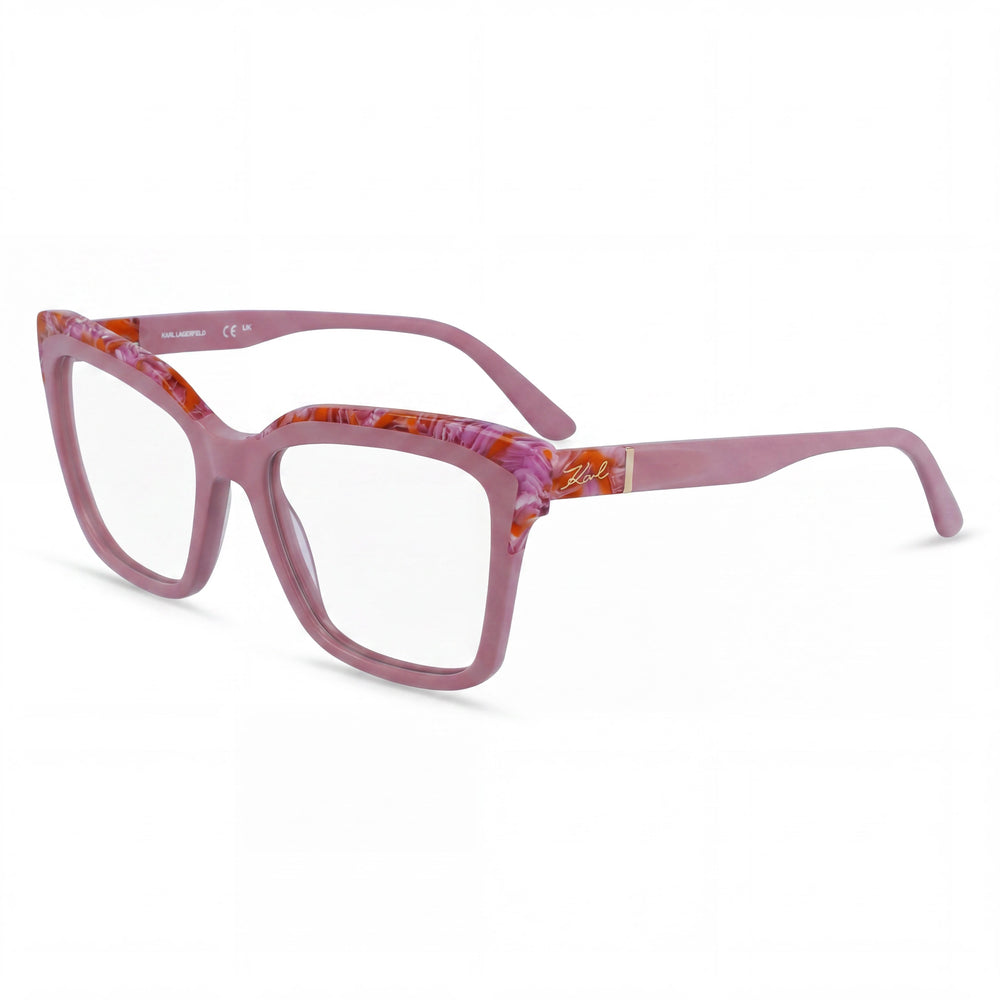 Gafas de sol de acetato de mármol rosa para mujer Karl Lagerfeld, 52 mm