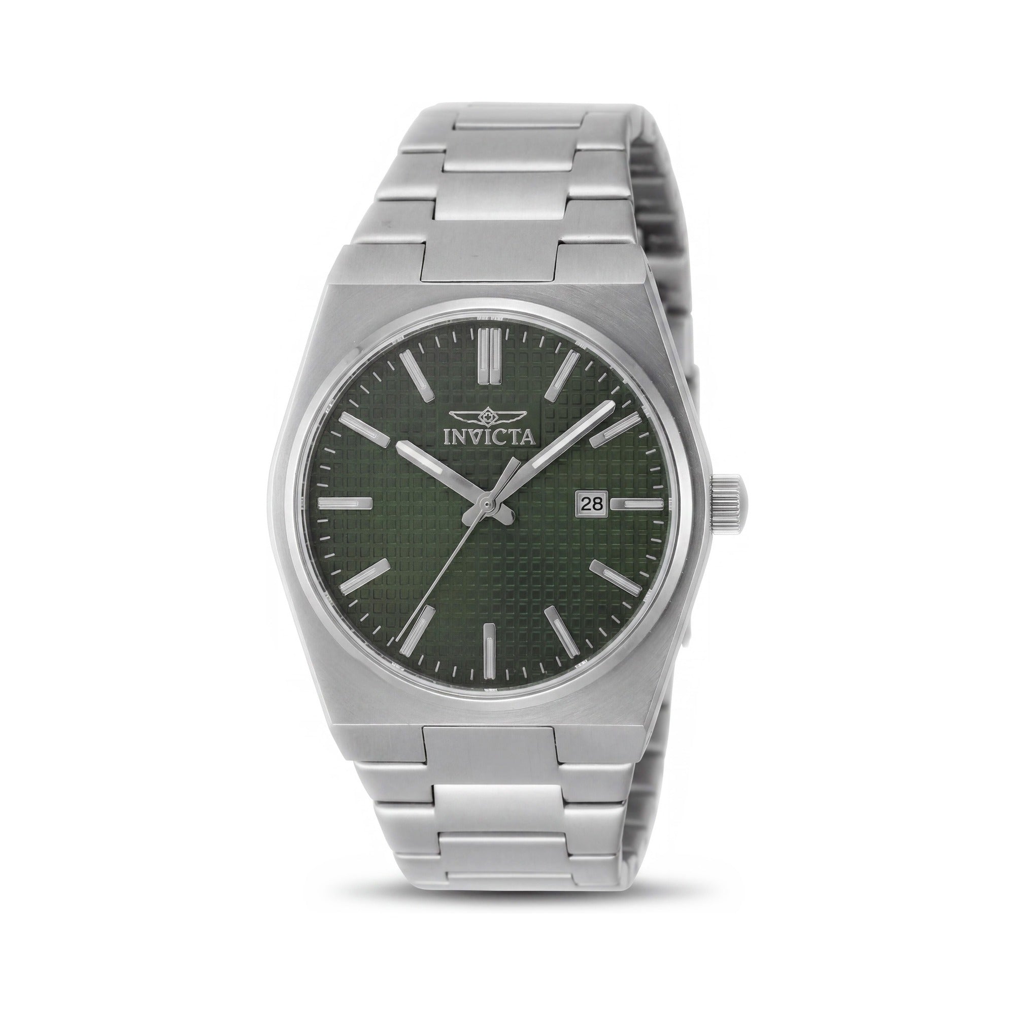 Invicta Speedway 48392 strappy Unisex Silver Stainless Steel Case Green Dial Quartz Watch 40mm, Photo 1