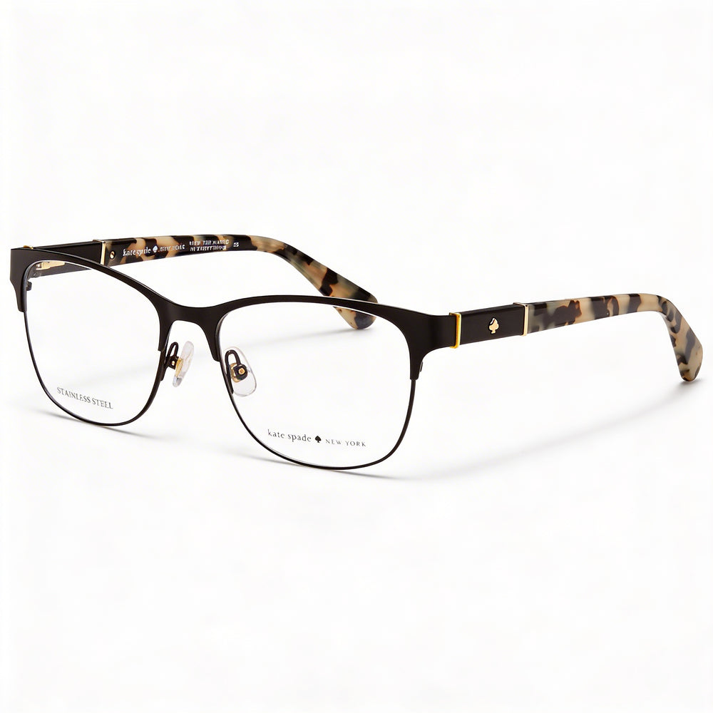 Gafas de sol Kate Spade New York Benedetta con montura metálica y lentes de policarbonato en negro mate, 51 mm