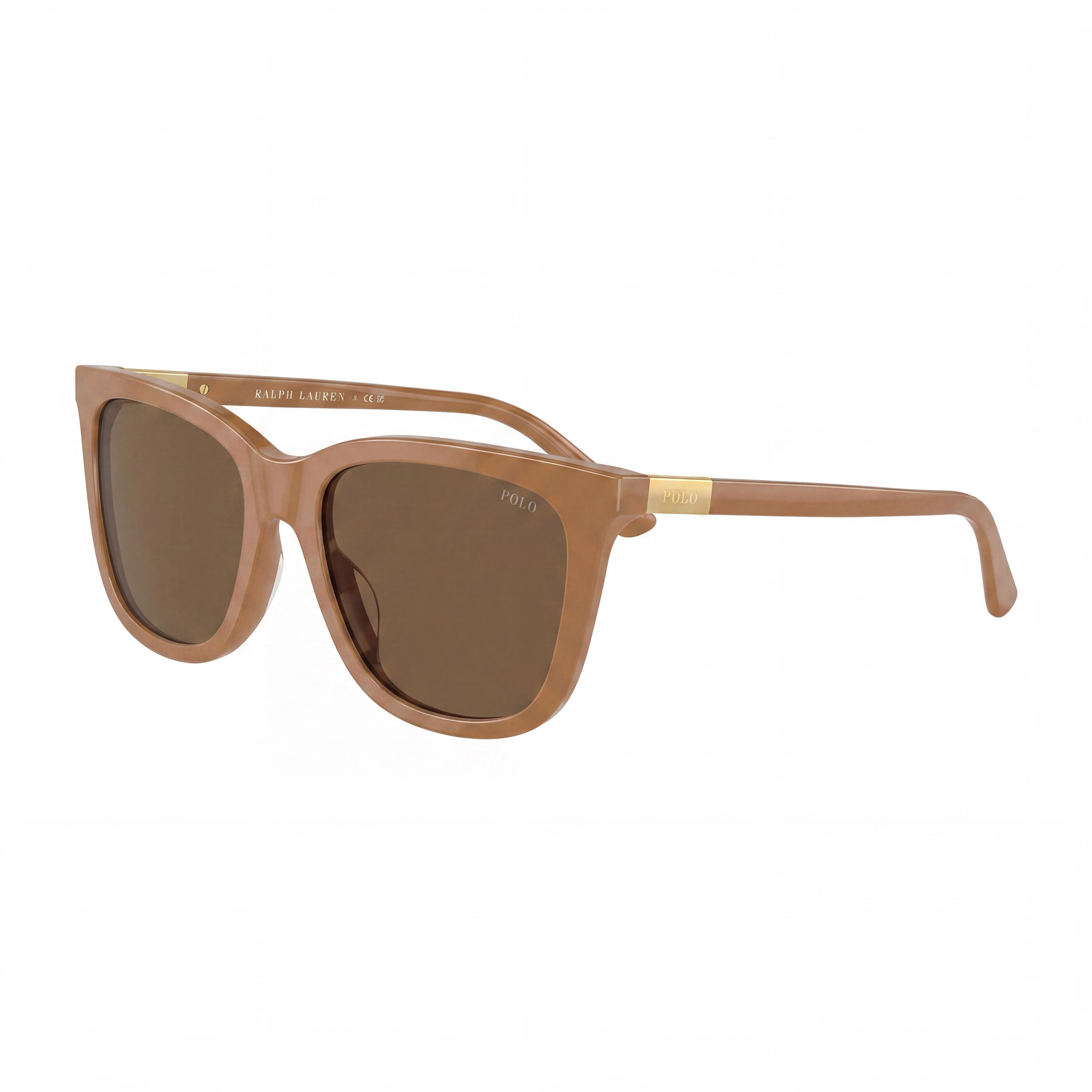 POLO RALPH LAUREN Ph4201u Gafas de Sol de Plástico Brillante Marrón sin Polarizar con Protección UV 100% para Mujer, Ajuste Universal, 55mm, Photo 1