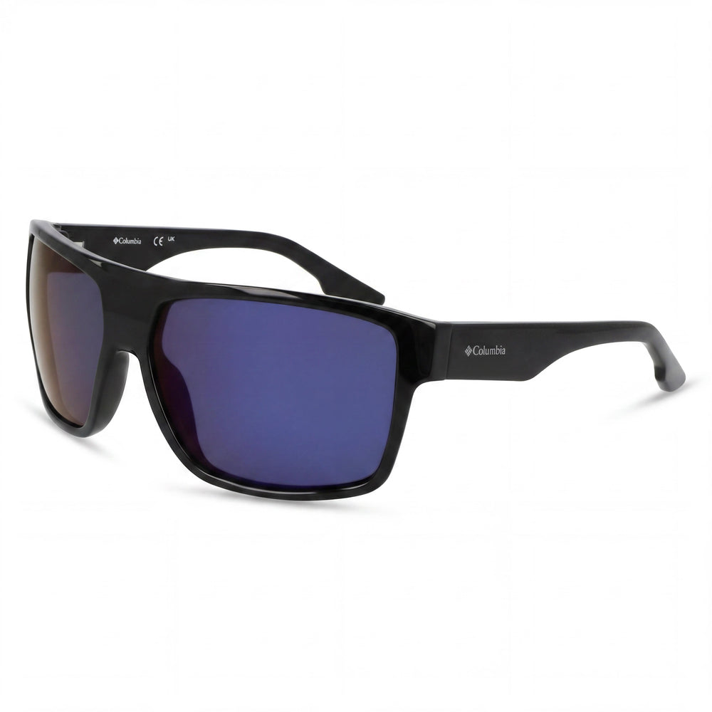 Columbia C571sp N Fairbanks Men's Polarized UV Protection Plastic Sunglasses Black Blue Mirror 62mm