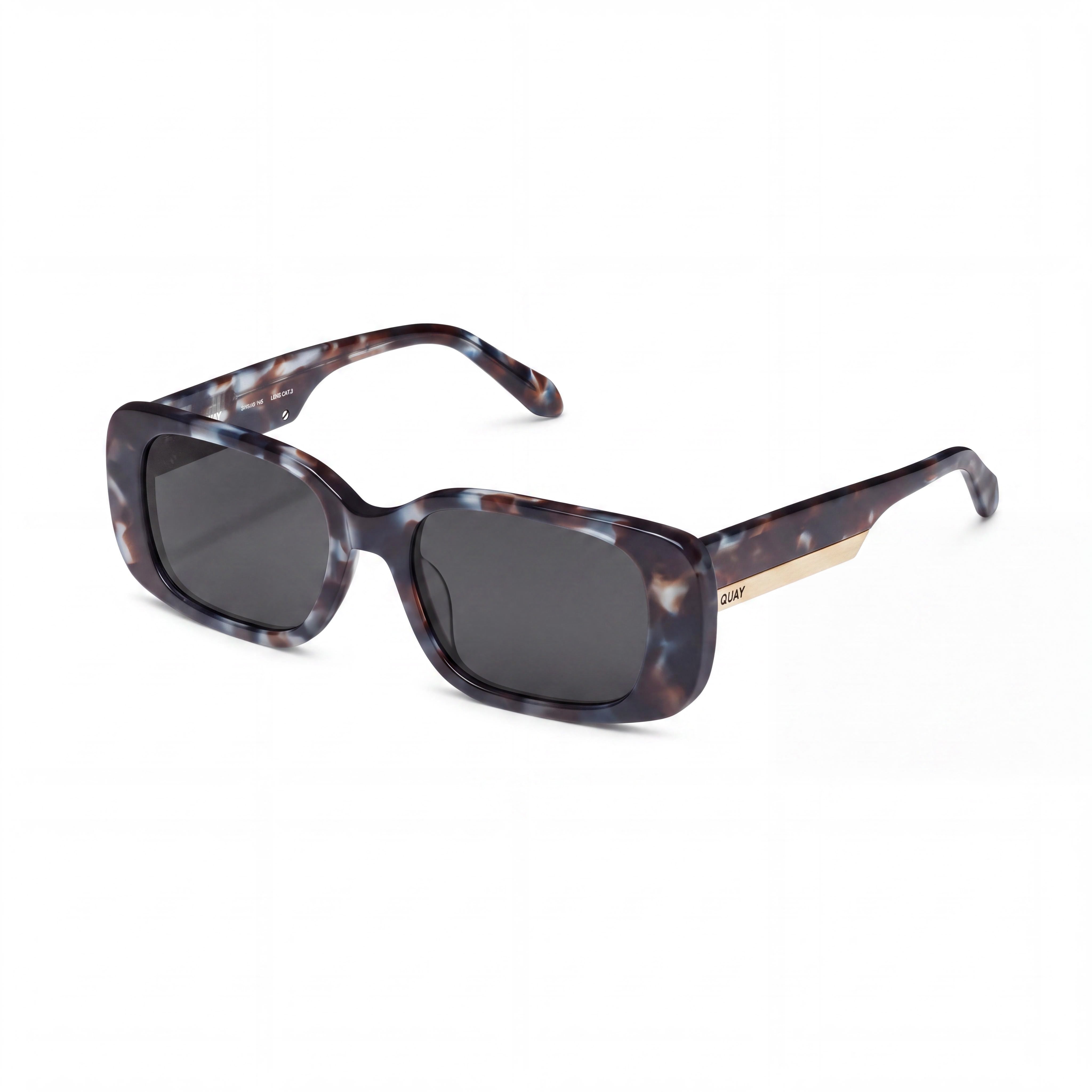 Gafas de sol cuadradas de acetato para mujer de QUAY AUSTRALIA en Storm Tortoise Smoke con lentes Smoke, Photo 1