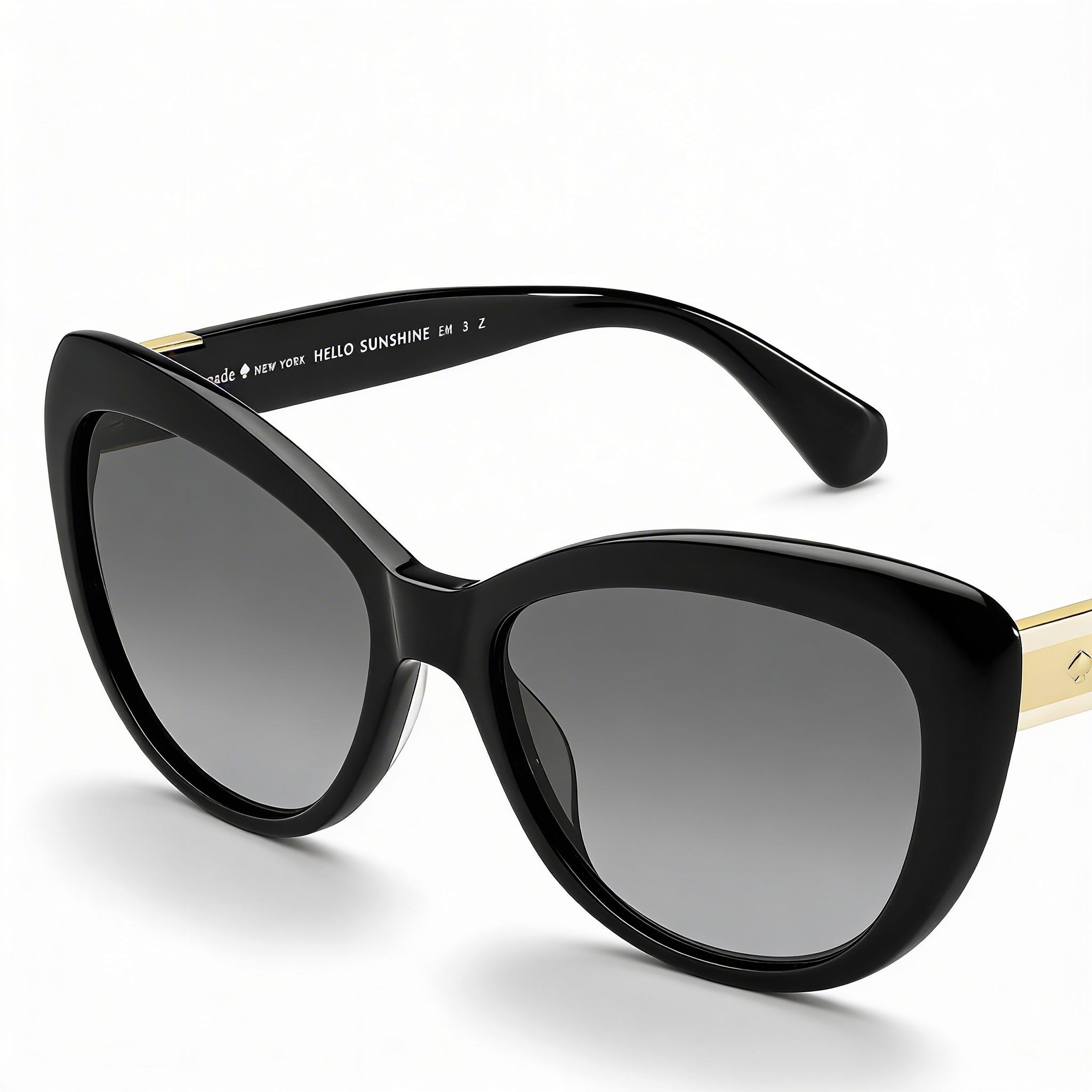 Kate Spade New York Emmalynn/S Women's Black Plastic Frame Polarized UV Sunglasses 54mm, Photo 2