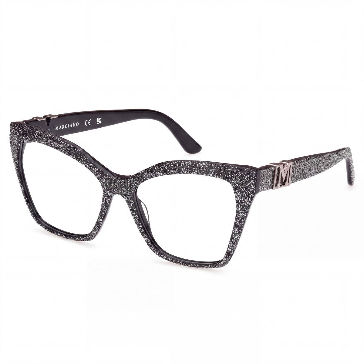 GUESS by Marciano GM 50009 Classic Women's Shiny Black Plastic Frame Multicolor Non- Eyewear 55/16/145, Photo 1