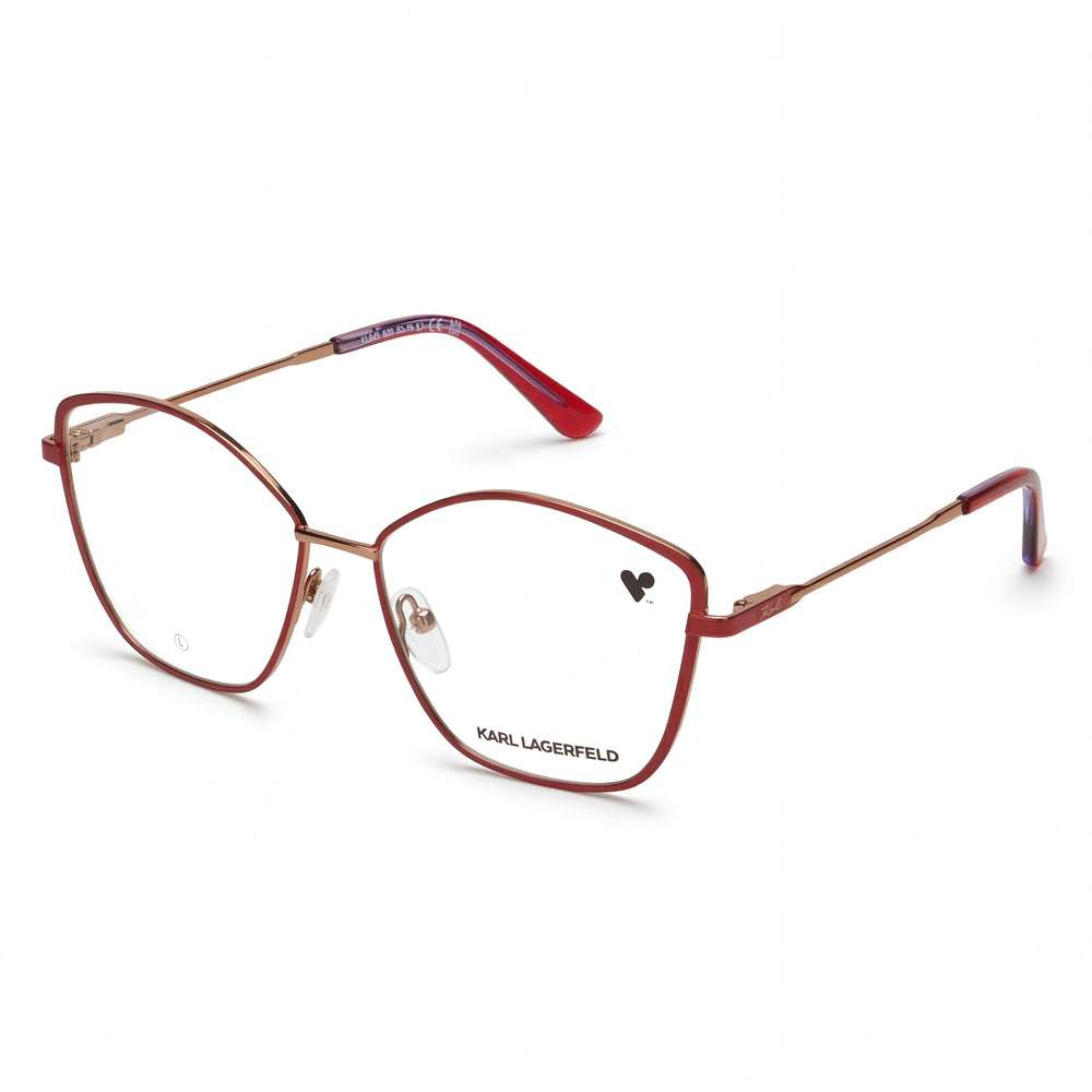 KARL LAGERFELD KL345 Women's Casual Style Red Metallo Optical Frames, Size 54-15-140mm