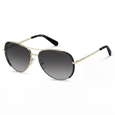 Gafas de sol Marc Jacobs Modern Collection para mujer, con montura de metal dorado y negro, protección UV y lentes de 59 mm de ancho.