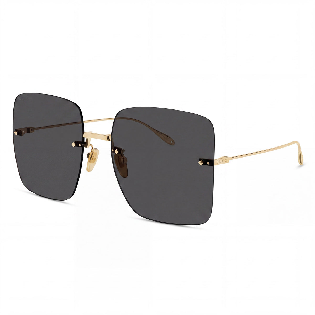 Gucci Gg1147s Unisex Prescription-Ready Sunglasses Gold Grey with Dark Grey Non-Polarized UV Protection Lenses, 62mm, Photo 1