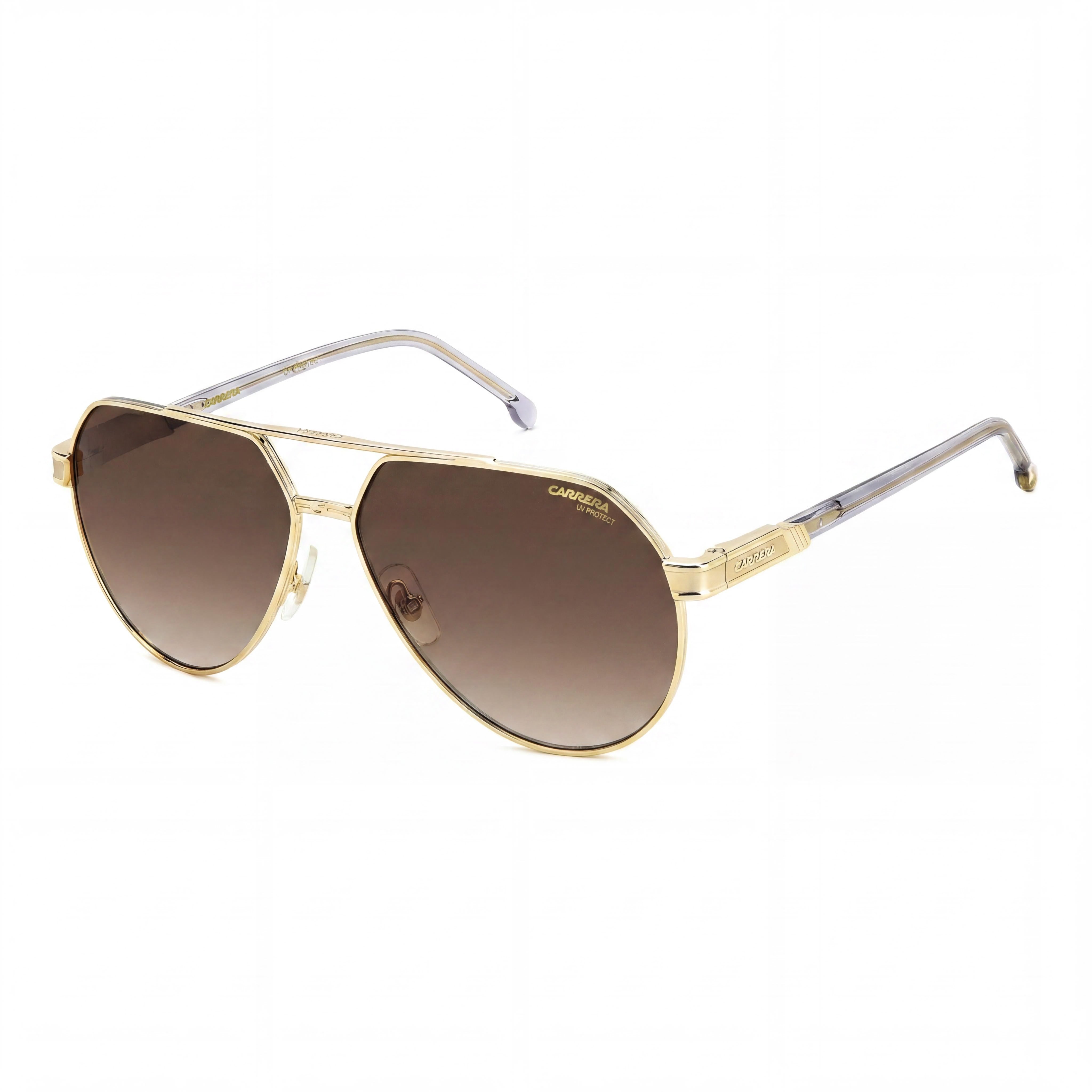 Carrera Women's 1067/S Metal Gold Grey Frame Brown Shaded Lens Non- 100% UV Sunglasses 62mm, Photo 1