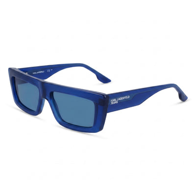 Karl Lagerfeld Paris Klj6147s Unisex Electric Blue Iniettato Rectangular Non-Polarized UV Protected 56mm