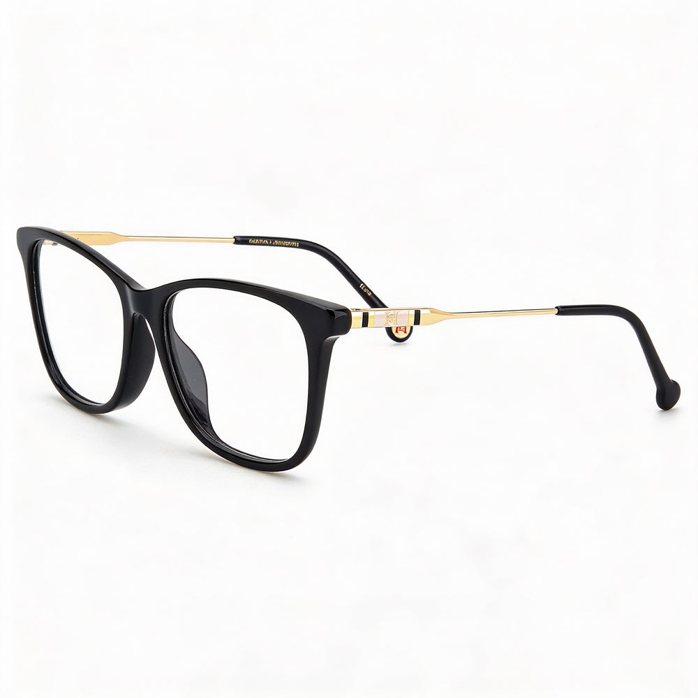 Carolina Herrera Modern Women's Eyewear, Black Acetate Frame, Non- Lenses, 52mm Lens Width