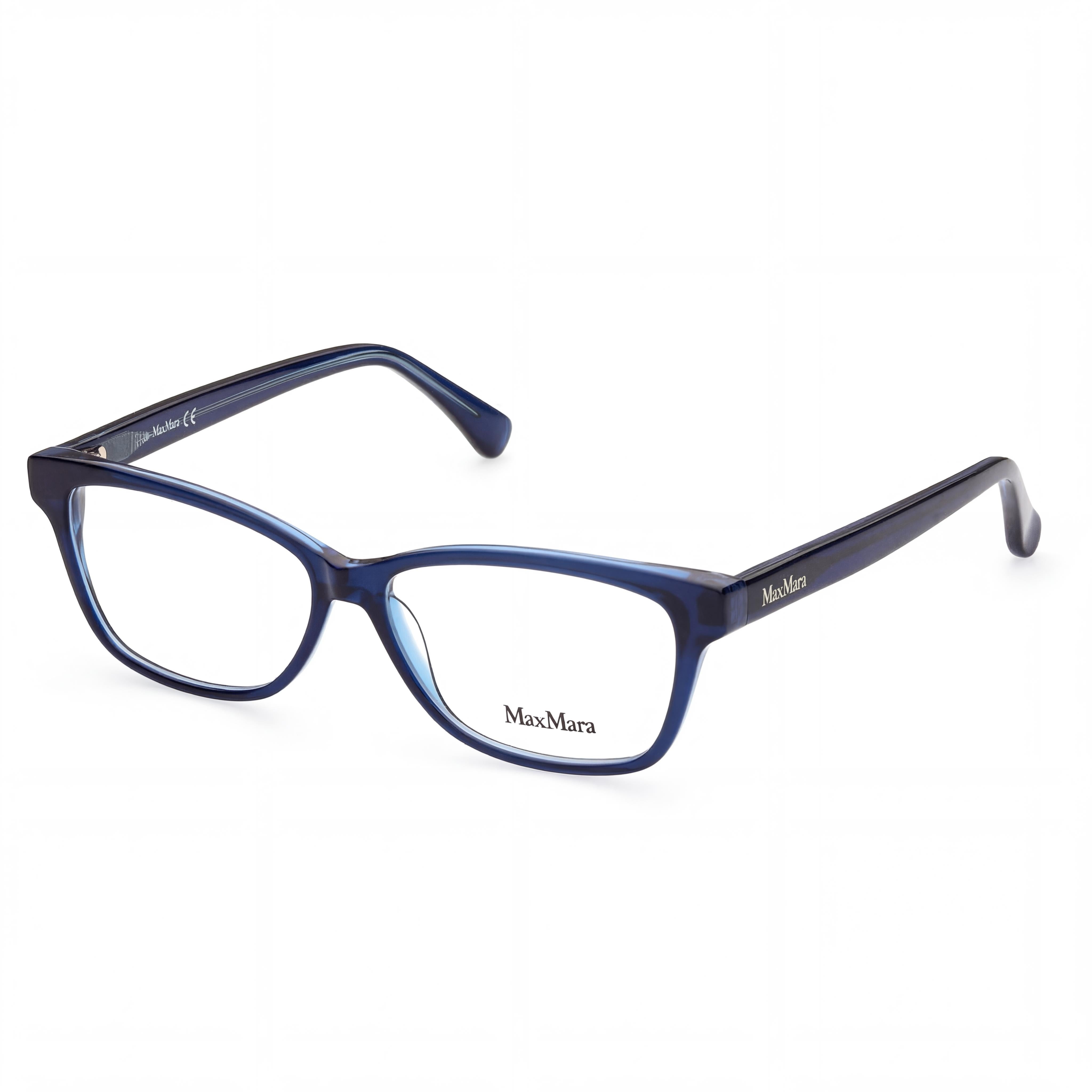 MaxMara MM5013 Women's Blue Acetate Optical Frames with Clear Demo Lenses, Prescription Ready, Size 54-13-140, Photo 1