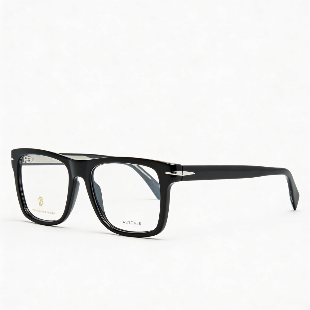 David Beckham Db 1073 Modern Style Unisex Acetate Frame Sunglasses with Black Silver Polycarbonate Lenses, 52mm