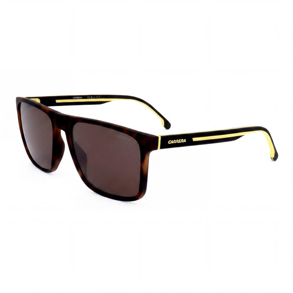 Gafas de Sol Carrera Modern para Hombre, Montura de Poliamida Inyectada, Acabado Mate Habana con Protección UV, 57mm