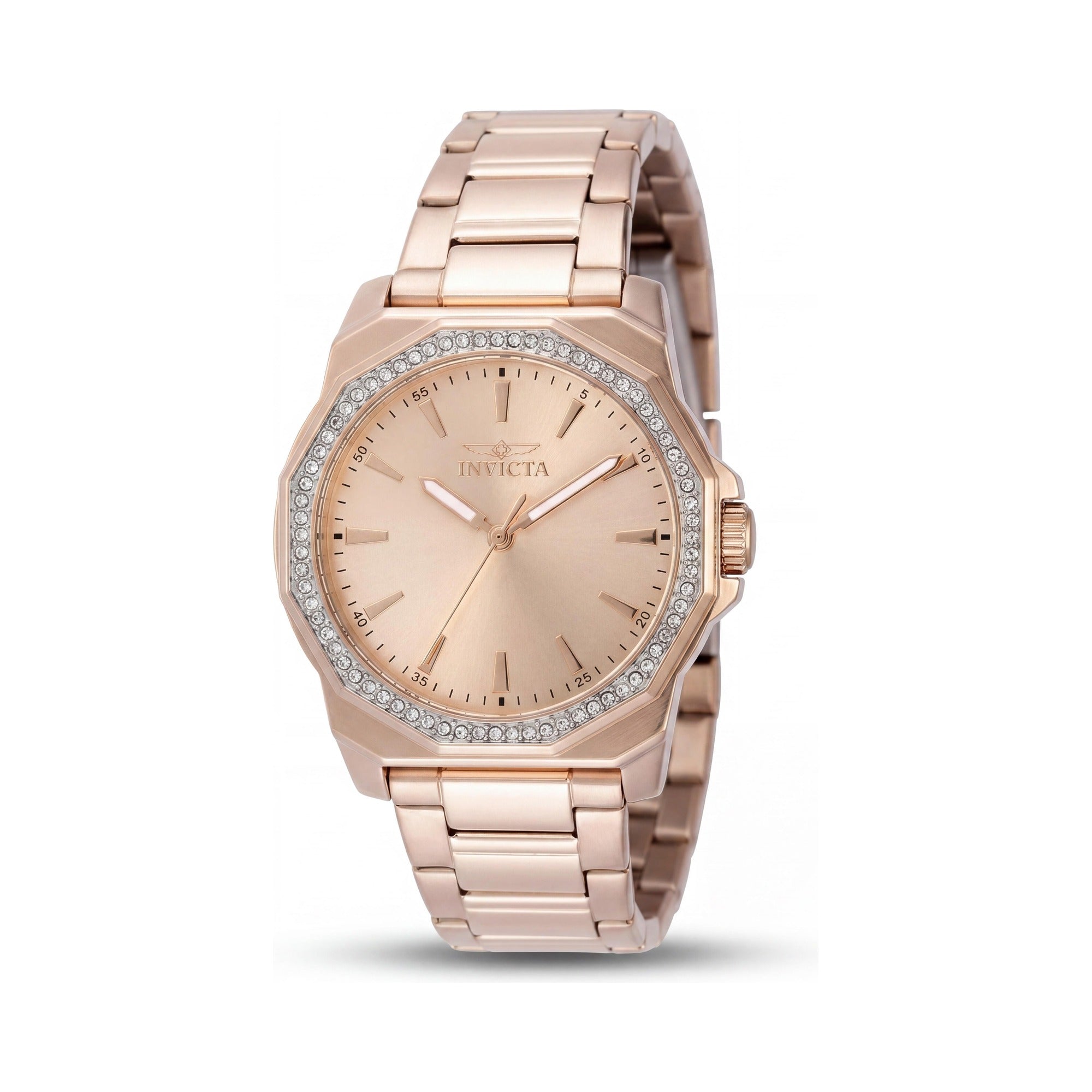 Reloj Invicta Speedway 49115 unisex de acero inoxidable con movimiento de cuarzo, esfera de oro rosa de 34 mm y pulsera., Photo 1