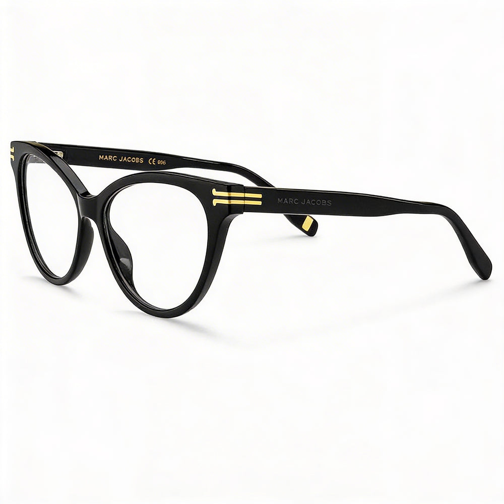 Gafas de sol Marc Jacobs MJ 1060 para mujer, estilo ojo de gato/mariposa, montura de acetato negra, lentes de policarbonato, 52 mm
