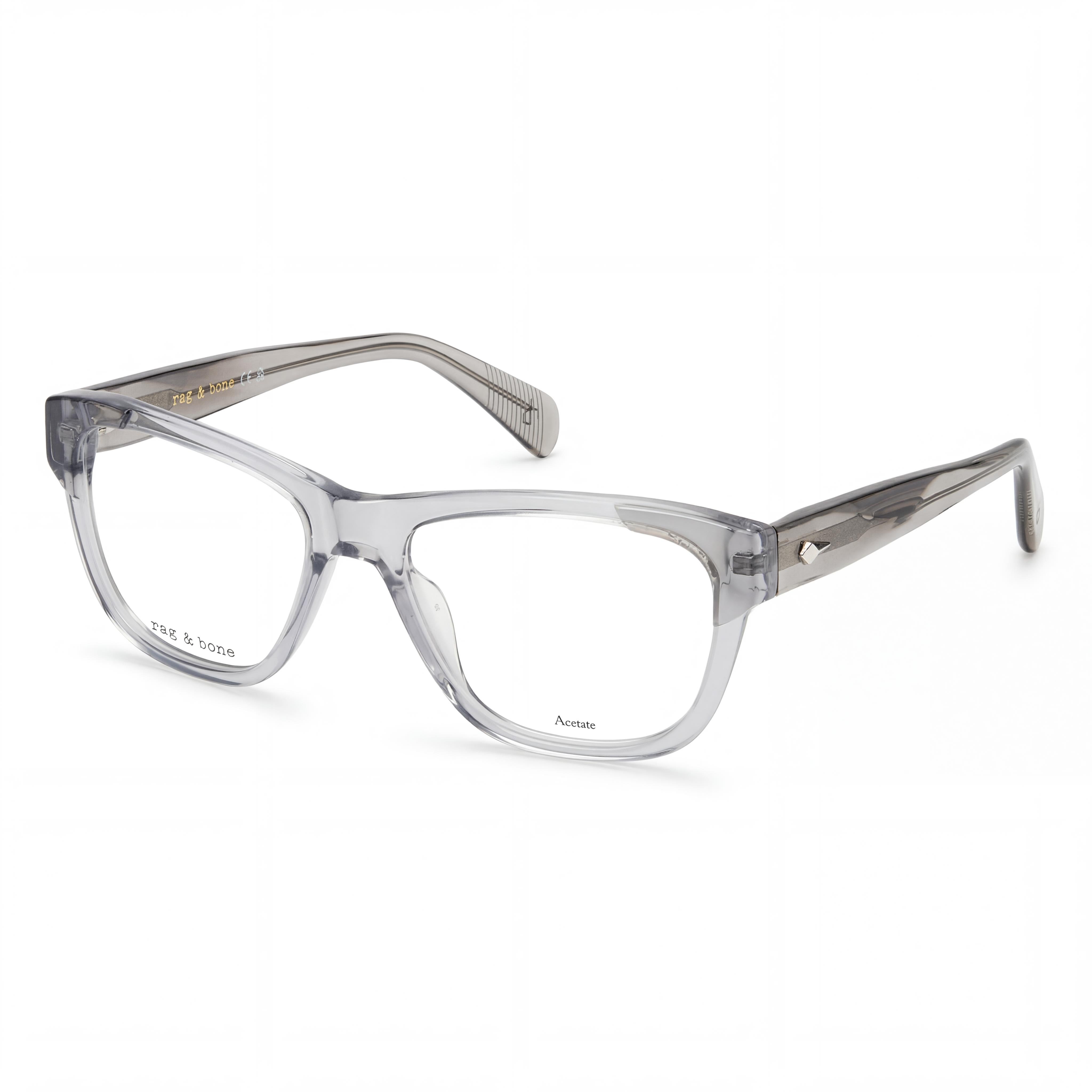 Rag & Bone Casual Men's Grey Acetate Frame Optical Eyeglasses, Lens 55mm, Bridge 18mm, Temple 145mm, Photo 1