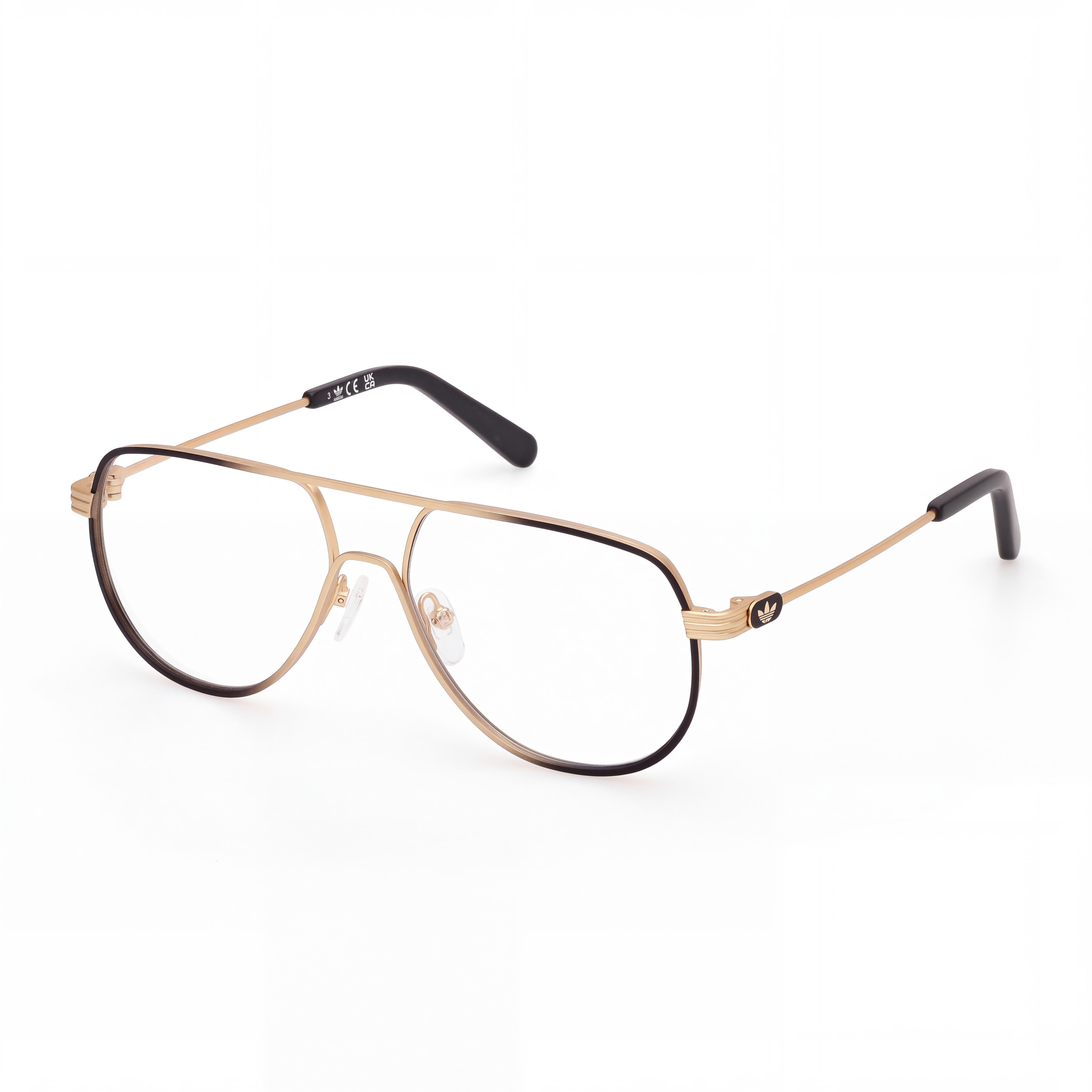 Gafas adidas Originals Or5117 de metal dorado mate profundo para hombre con lentes de 55 mm, puente de 15 mm, patillas de 145 mm, Photo 1