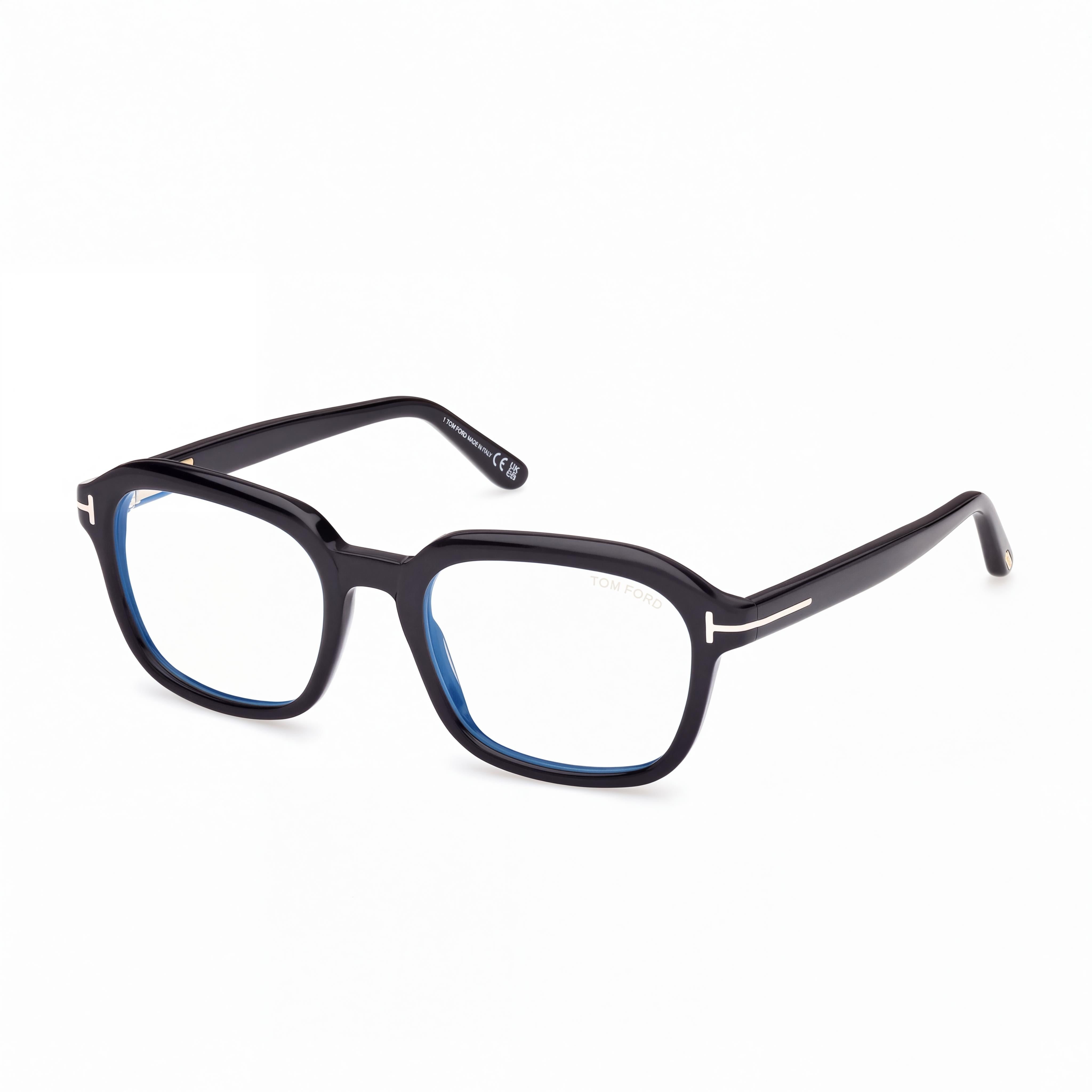 Marcolin Ft6060-b Unisex Shiny Black Blue Filter Plastic Frame Non- Black Lens Eyewear 53-20-145, Photo 1