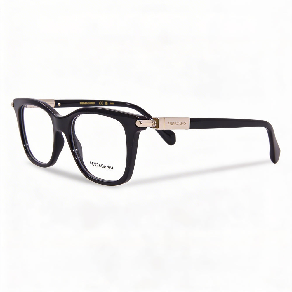 Ferragamo Women's Casual Eyewear, Multicoloured INJECTED Frame with Black Lenses, 50mm Lens Width