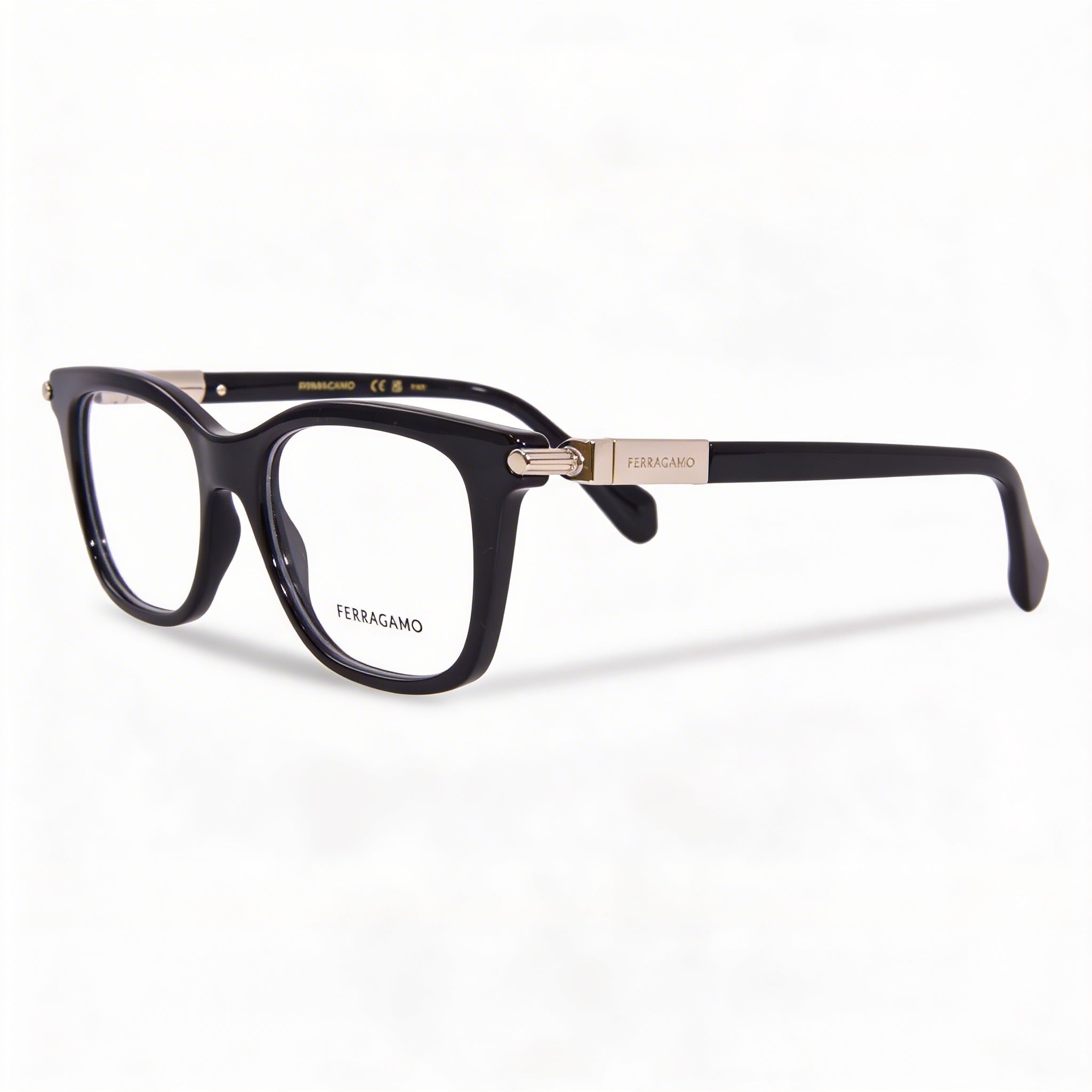 Ferragamo Women's Casual Eyewear, Multicoloured INJECTED Frame with Black Lenses, 50mm Lens Width, Photo 1