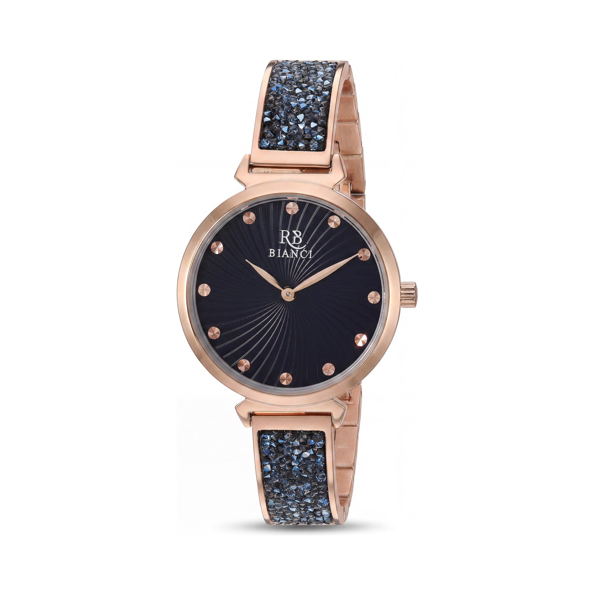 Reloj analógico Roberto Bianci informal para mujer, azul, con movimiento de cuarzo, cristal mineral resistente a arañazos, resistente al agua, Photo 1