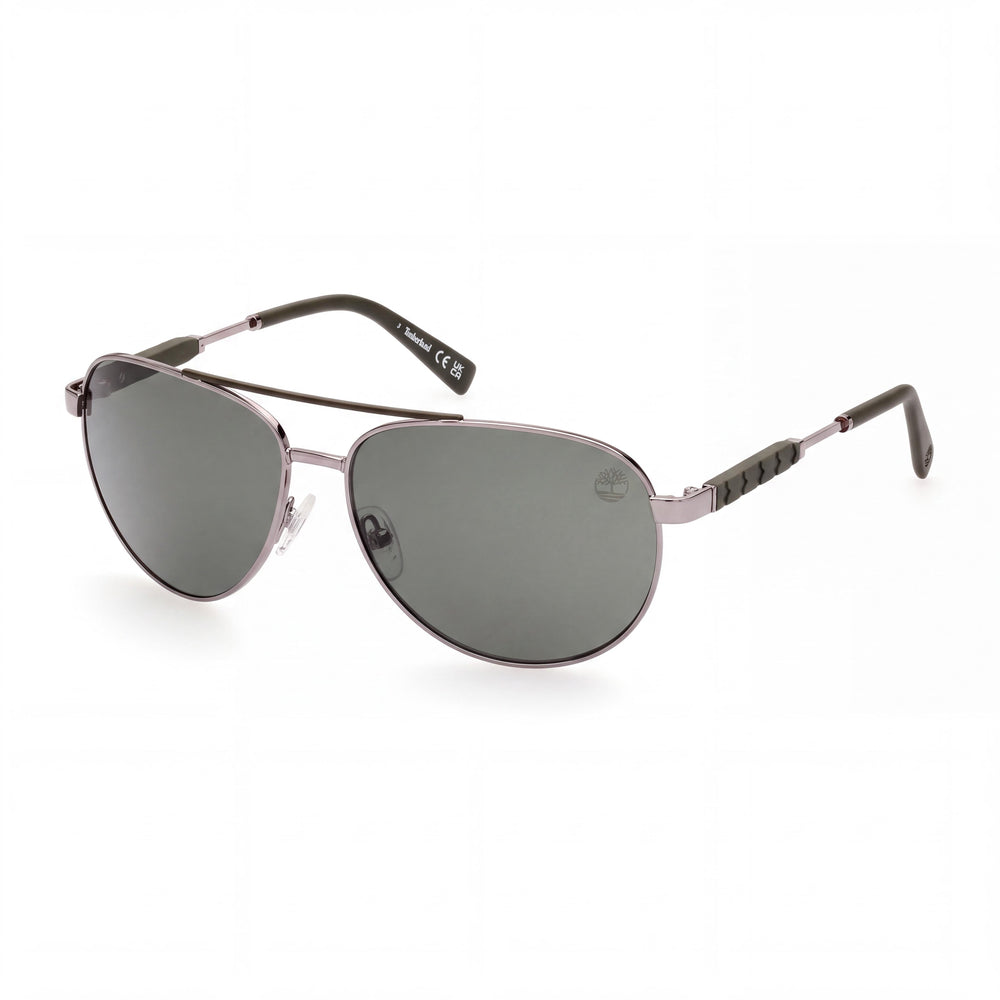Gafas de sol Timberland TB9282 para hombre, polarizadas, con protección 100% UV, montura de metal color plomo verde, 61-14-135mm