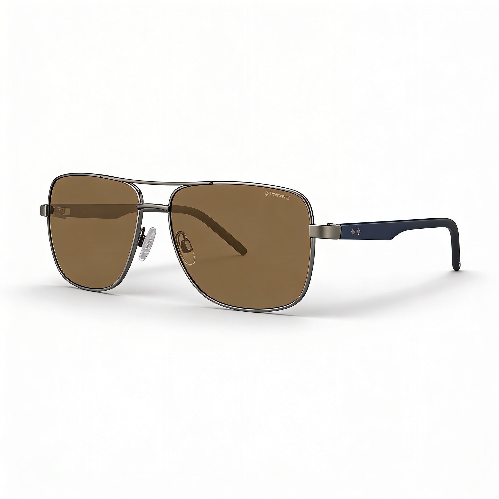 Polaroid 2042/S Unisex Metal Sunglasses Ruthenium Black Frame, Brown Polarized UV Lenses 59mm, Photo 1