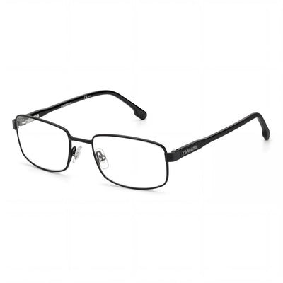 Gafas graduadas Carrera Carrera 264 unisex con montura de acero de aleación negro mate, lentes de policarbonato, ancho de lente de 55 mm