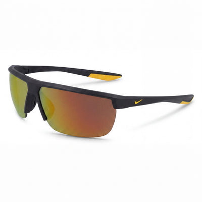 Nike Tempest Unisex Gridiron Orange Plastic Sunglasses with UV Protection Brown Orange Mirror Lenses 60mm