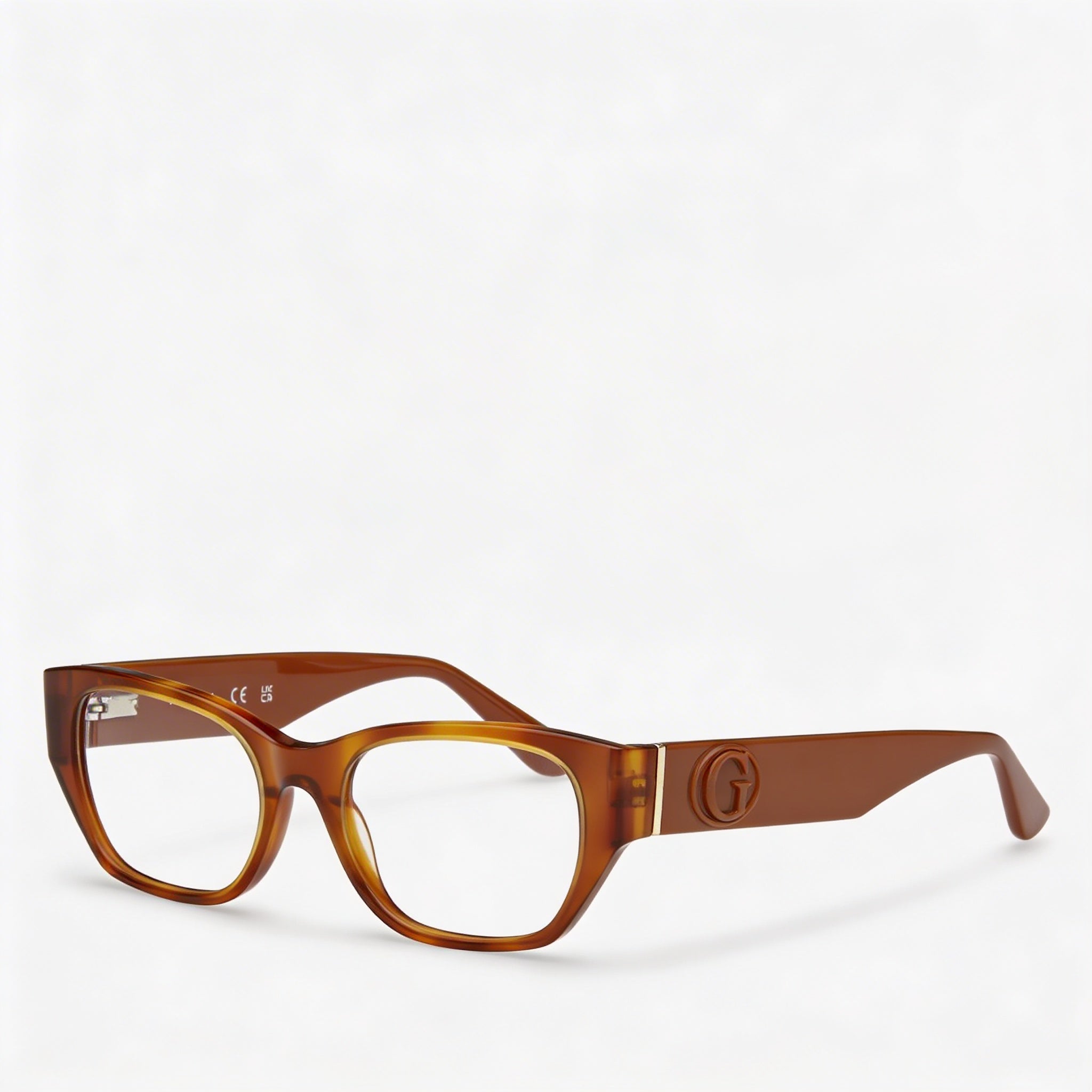 Gafas graduadas GUESS Gu50304 para mujer con montura de plástico color rubio habano naranja claro 52 mm, Photo 1