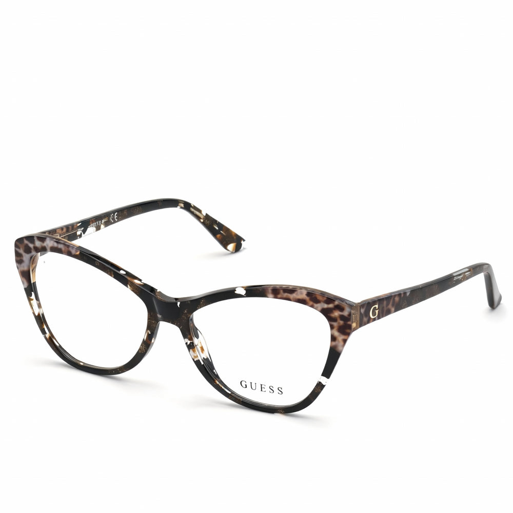 Gafas de diseño GUESS GU2818 para mujer, de acetato marrón oscuro (lente de 56 mm, puente de 16 mm, patilla de 140 mm)