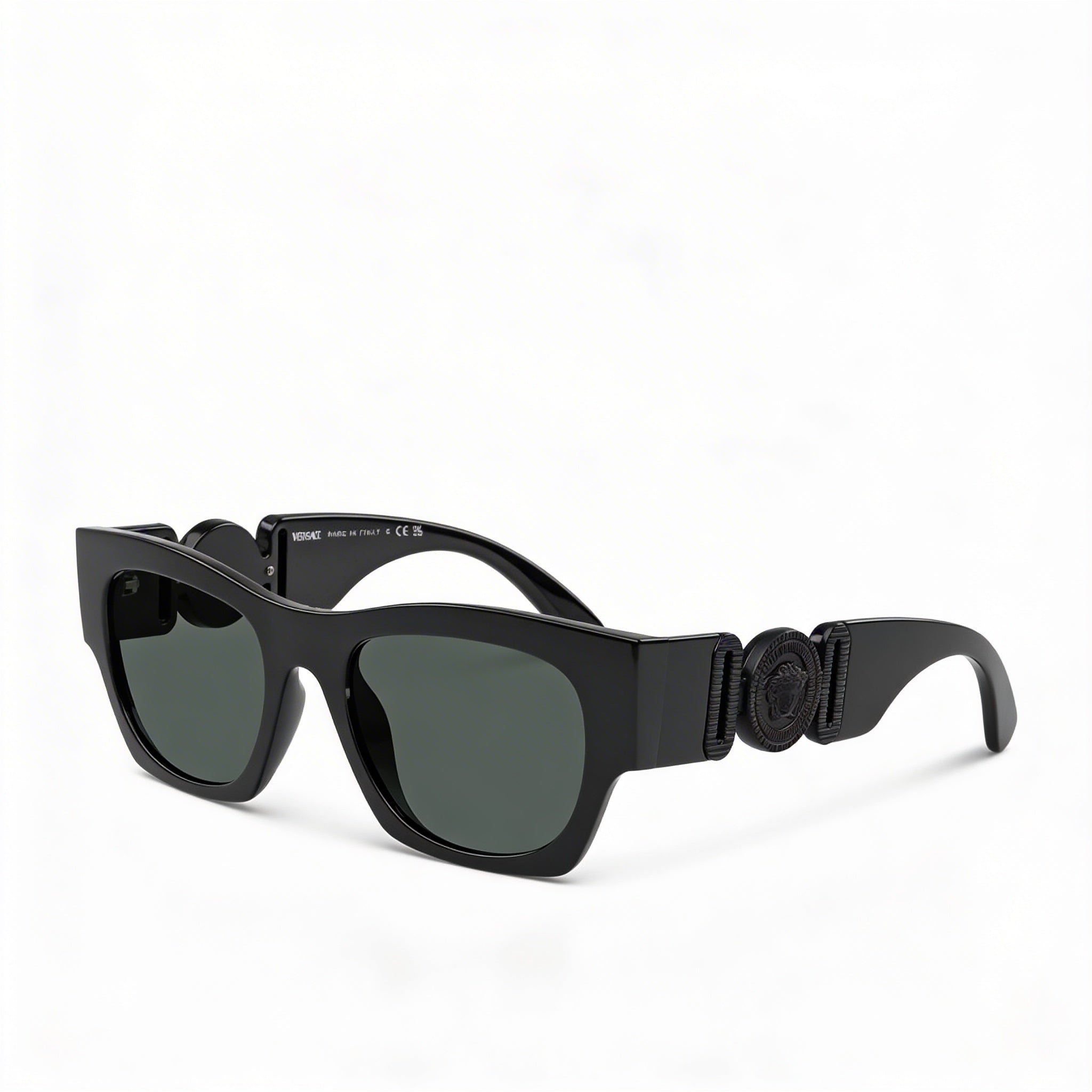 Gafas de sol unisex Versace Ve 4479u, montura de inyección negra gris oscuro, lente de policarbonato no polarizada gris oscuro de 52 mm, Photo 1
