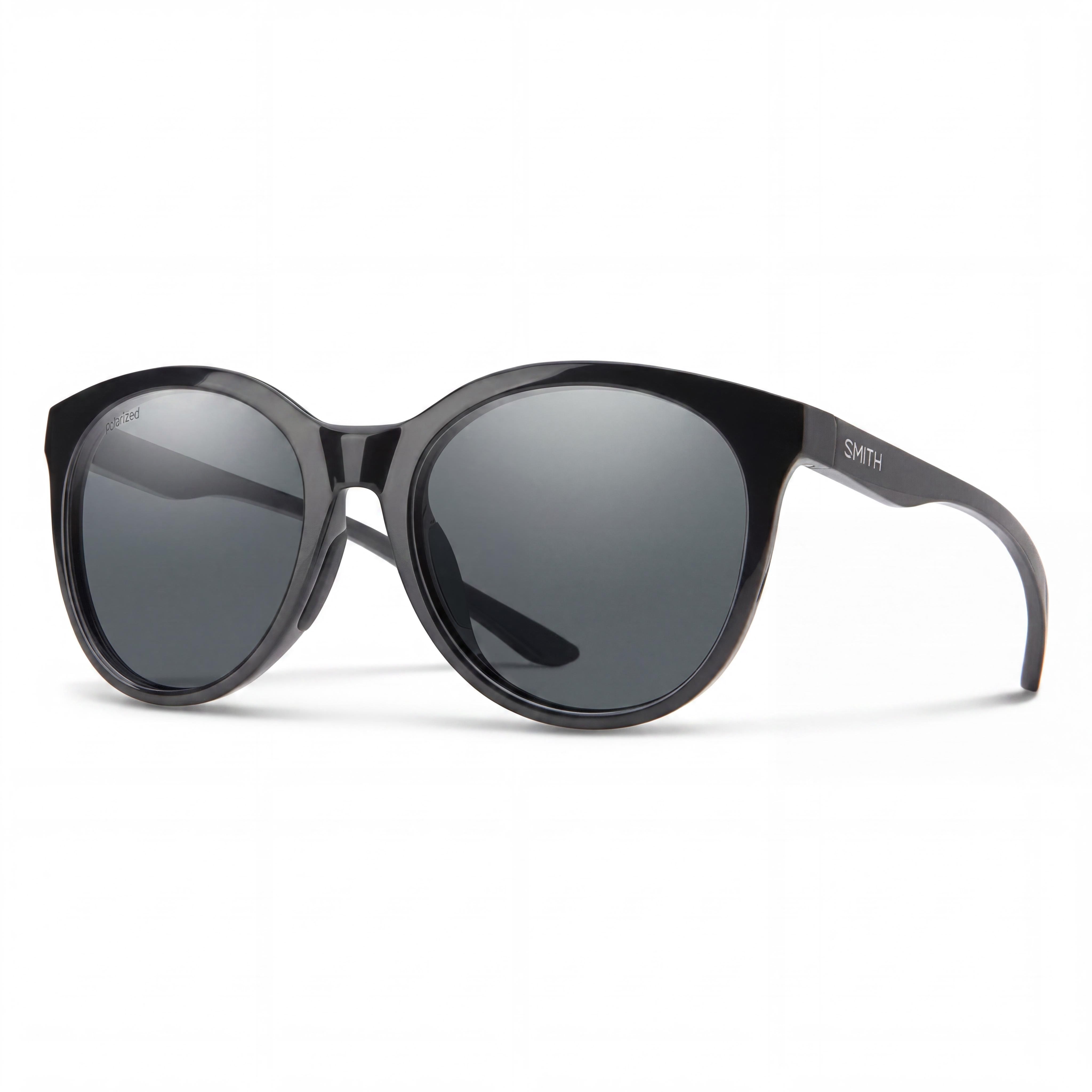 SMITH Bayside Unisex Polarized Bio-Based Sunglasses, Black Frame, Polarized Gray Lenses, 54mm, Photo 1