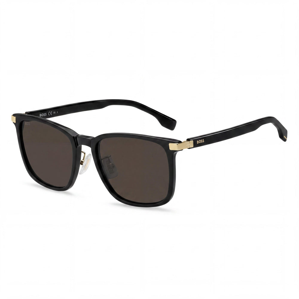 Hugo Boss Boss 1406/F/Sk Unisex Black Gold Grey Acetate UV Protection Sunglasses 57mm