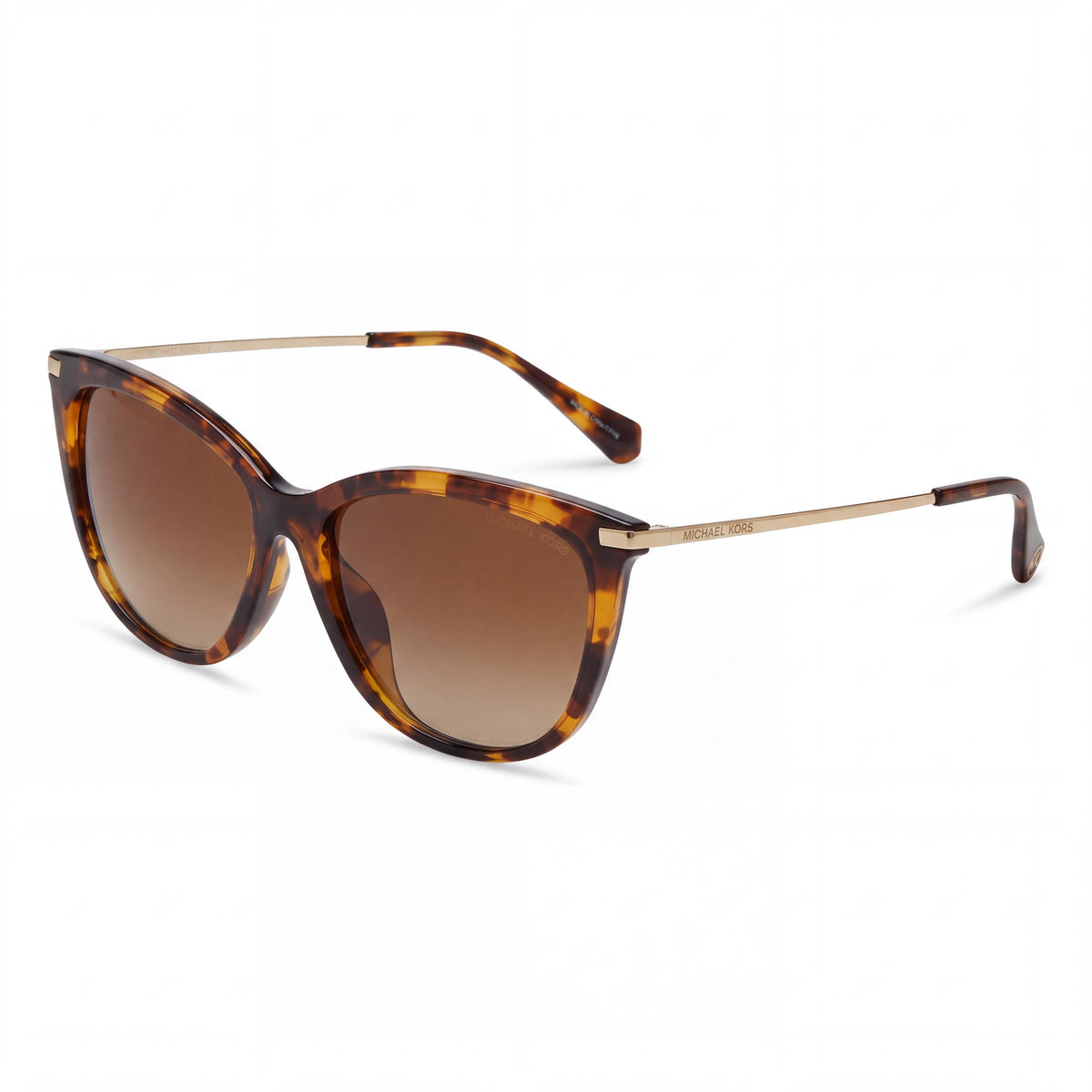 Michael Kors 0mk2150u Women's Cat Eye Dark Tortoise Brown Gradient Plastic Frame Polycarbonate Lens Sunglasses UV Protection 56mm, Photo 1