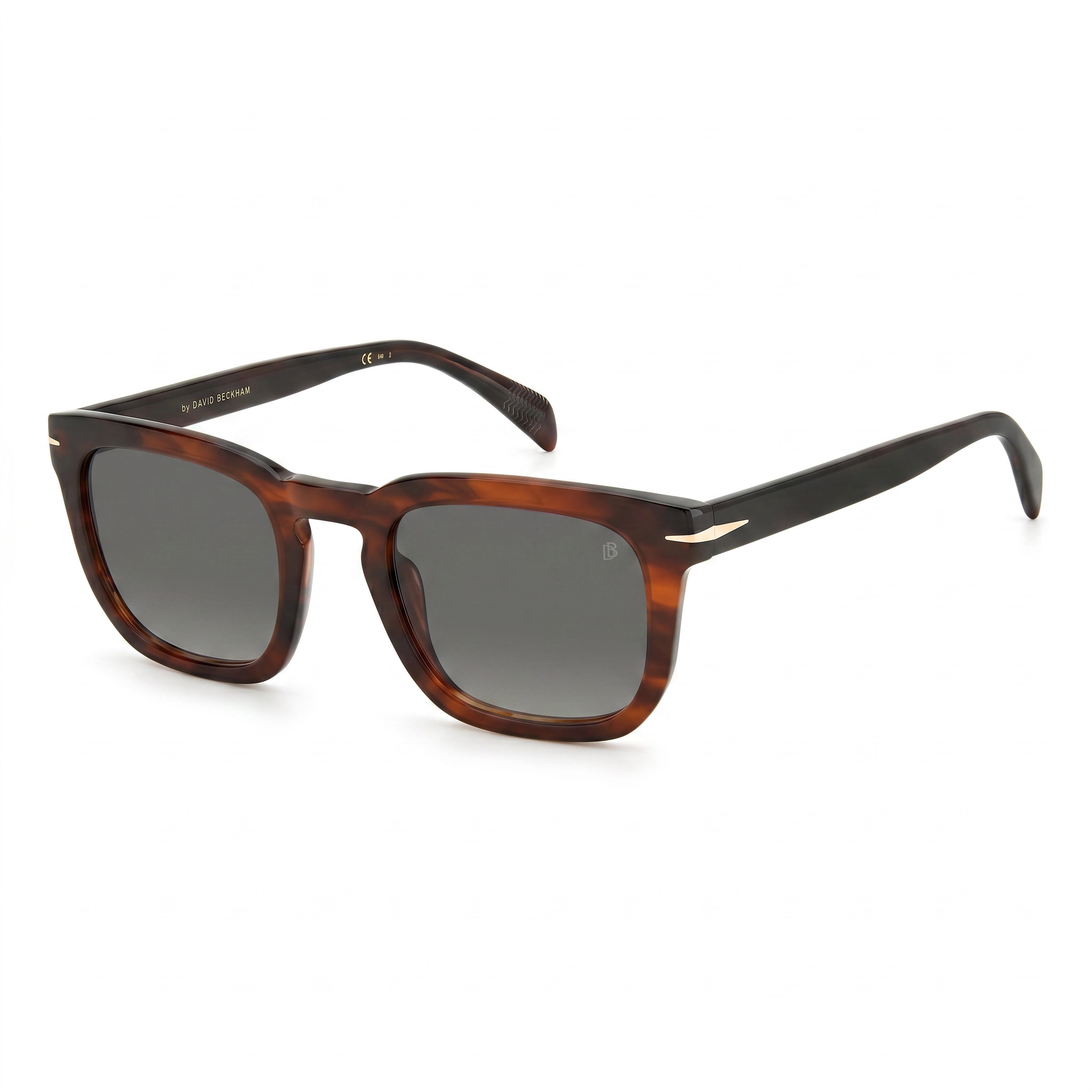 Gafas de sol David Beckham DB 7076/S para mujer, modernas, de acetato, color marrón cuerno, no polarizadas, 50 mm, Photo 1