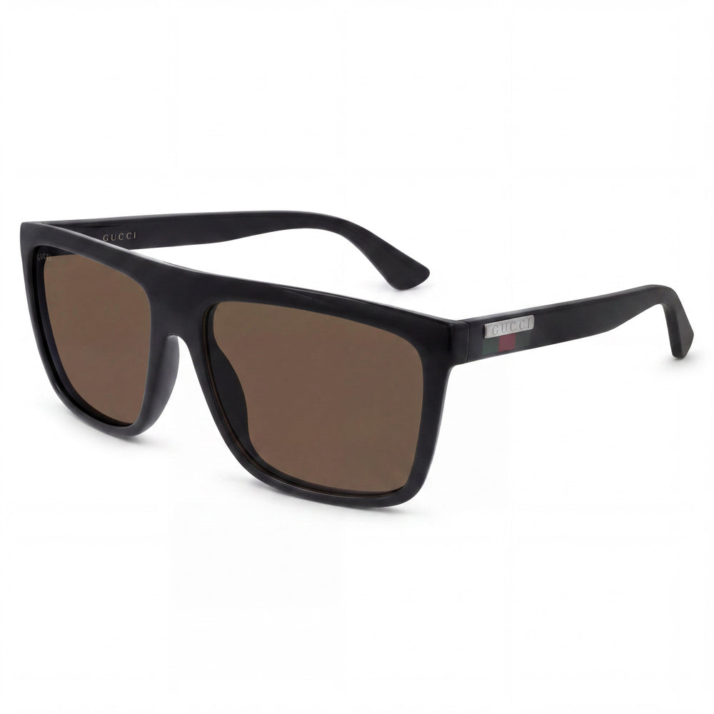 Gafas de sol Gucci Gucci Logo GG0748S para mujer, de plástico inyectado, color negro y marrón, con protección UV, 59 mm