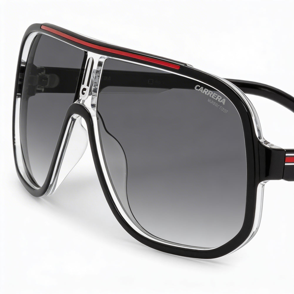 Carrera Modern Navigator Gafas de sol unisex de elastómeros termoplásticos con montura negra y roja 63-11-135