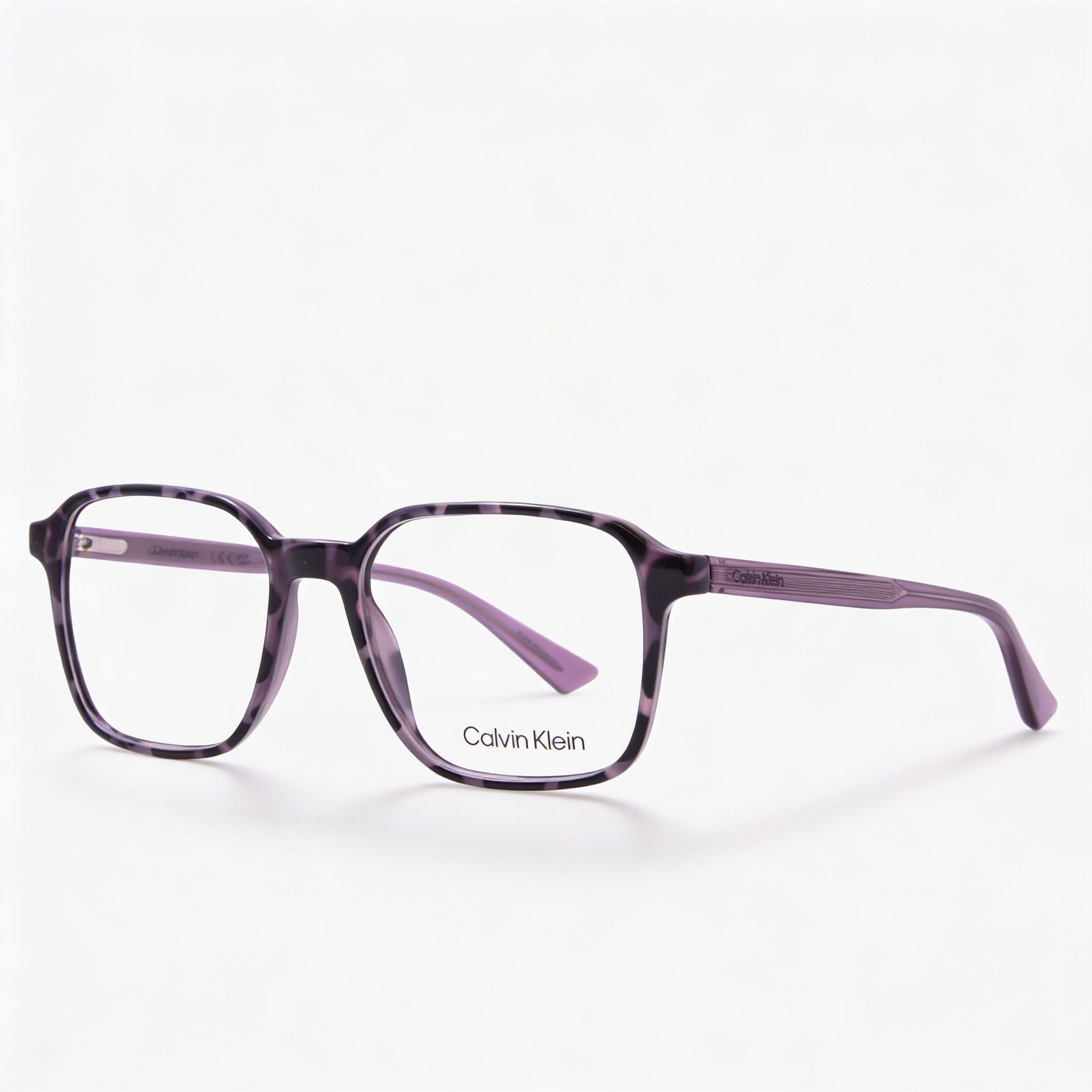 Gafas de sol Calvin Klein CK23524 unisex con montura cuadrada de plástico y lentes de policarbonato no polarizadas, color violeta habano 52-17-140, Photo 1