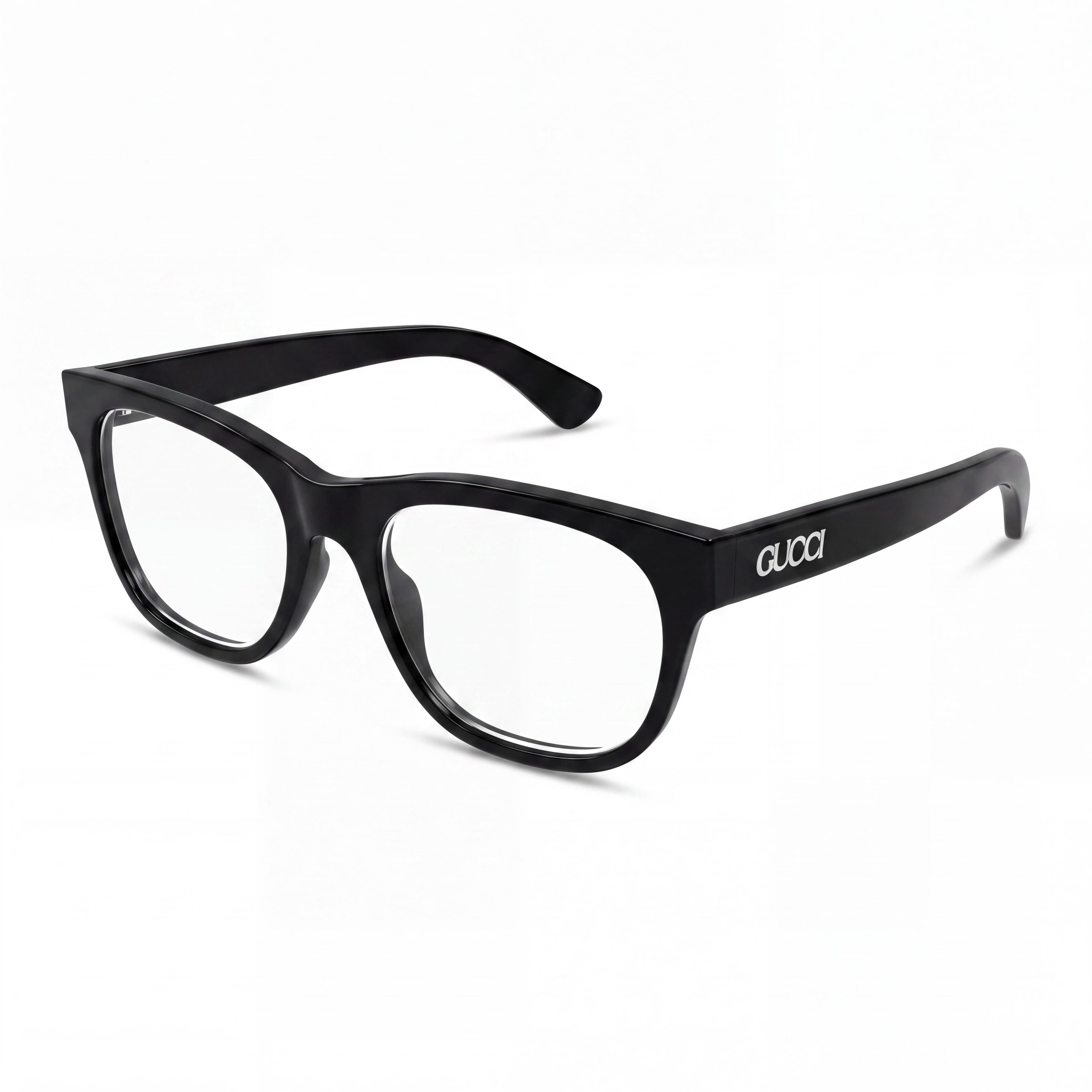 Gucci GG 1796 Unisex Eyewear with Acetate Frame in Black Transparent and Polycarbonate Lenses, 55mm Lens Width, Photo 1