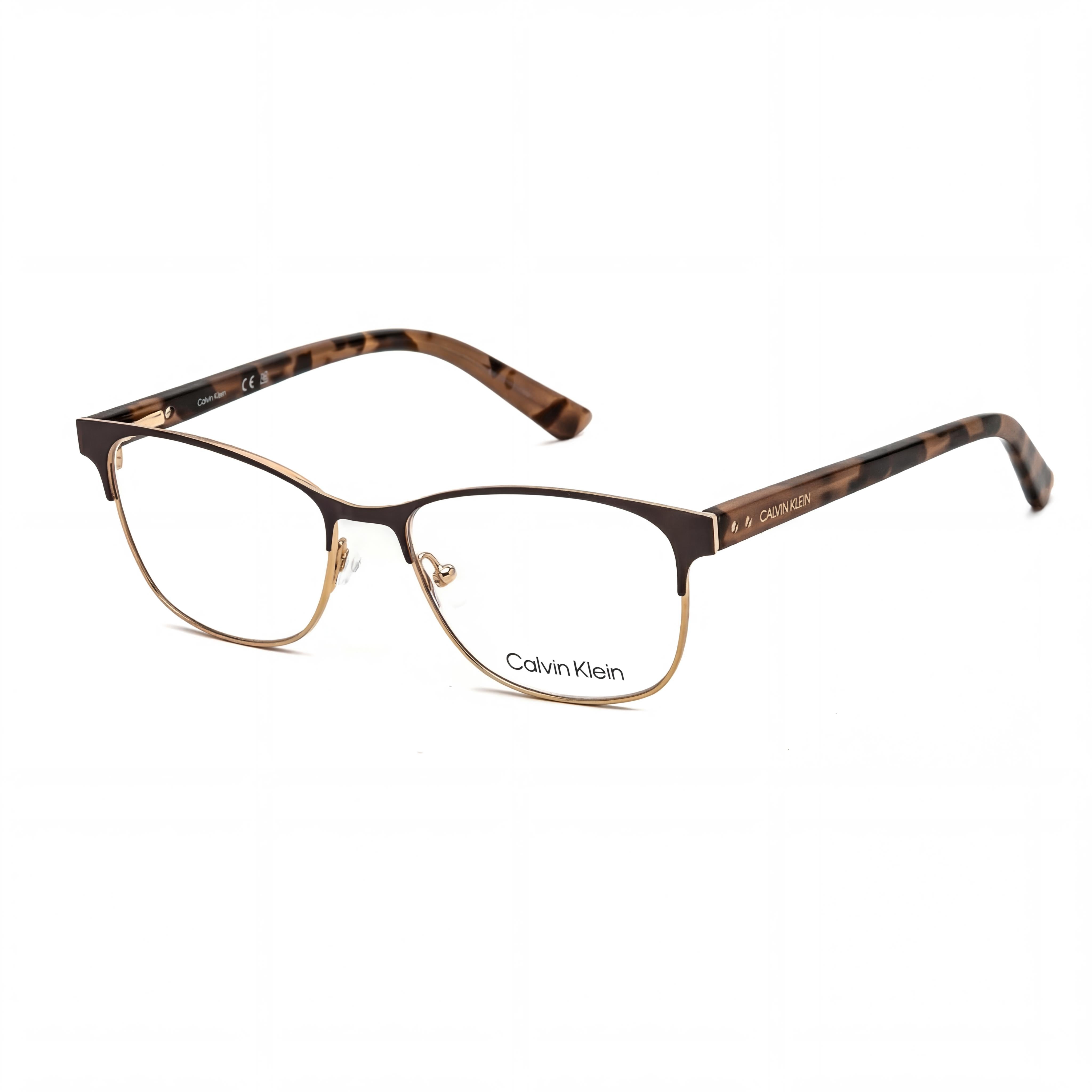 Gafas Calvin Klein Ck19305 para mujer, montura de metal marrón, lentes de 52 mm, puente de 16 mm y patillas de 140 mm., Photo 1