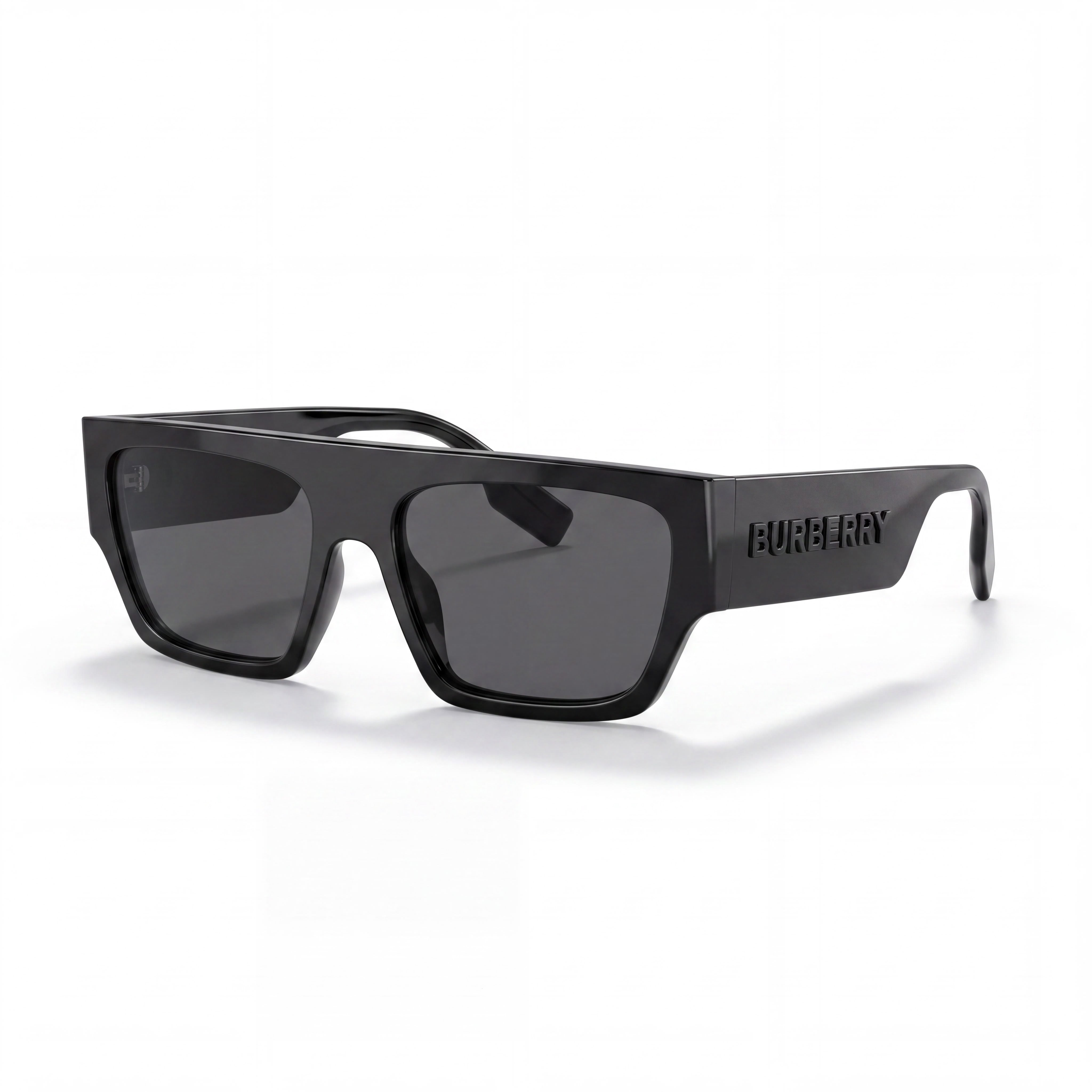 BURBERRY Classic Women's Multicolour Plastic Frame Sunglasses, Dark Grey Lenses, UV Protection, 58mm, Prescription-Ready, Photo 1