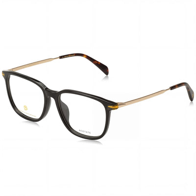 Gafas de hombre David Beckham Db 7074/F con montura de plástico y lentes de policarbonato en negro dorado, ancho de lente de 55 mm