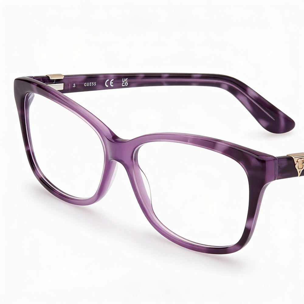 Gafas graduadas GUESS Gu2948-n para hombre con montura de plástico, rayas violetas brillantes, 53-14-140