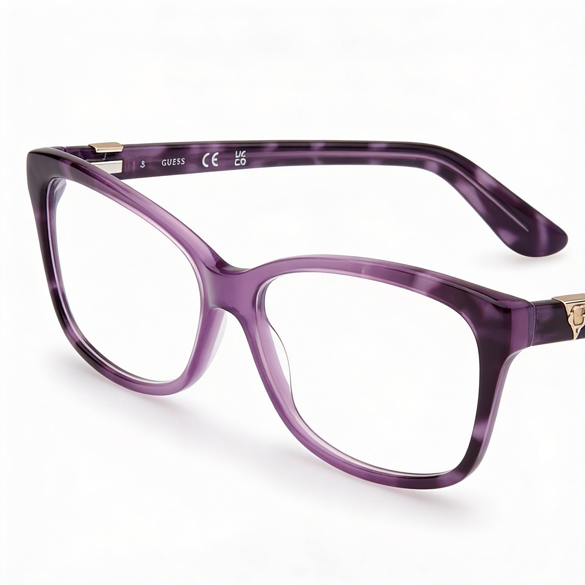 Guess Gu2948-n Men's Eyeglasses with Plastic Frame Shiny Violet Striped 53-14-140, Photo 1