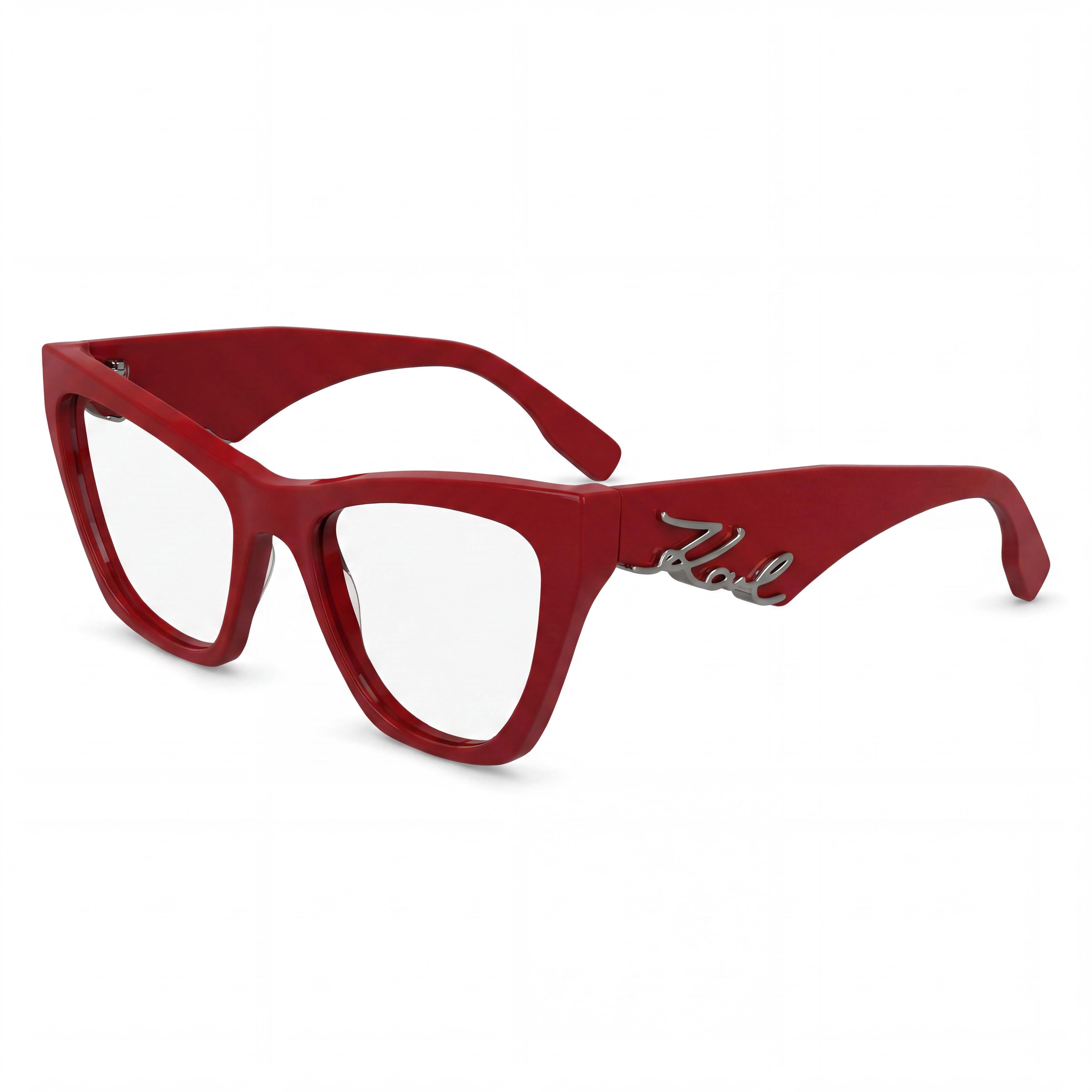 KARL LAGERFELD Casual Women's Red Acetate Optical Eyeglass Frames 54mm Lens, 19mm Bridge, 140mm Temple, Photo 1