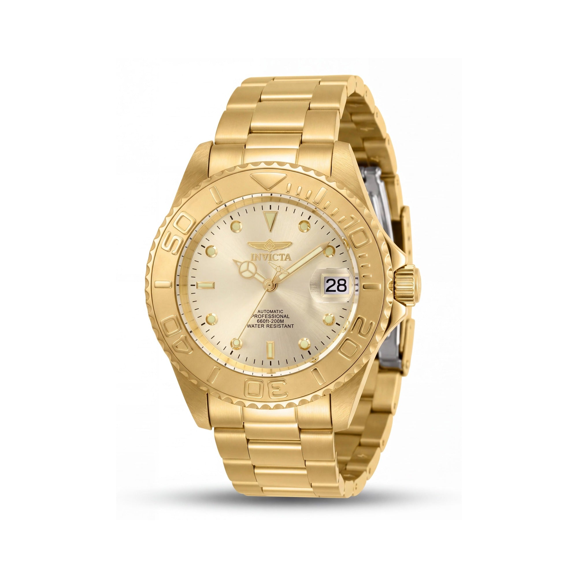 Invicta Reloj de Oro de Acero Inoxidable para Hombre, Pro Diver 9010OB, Automático, Cronógrafo, Fecha, 20 Bares Resistente al Agua, 40mm, Photo 1