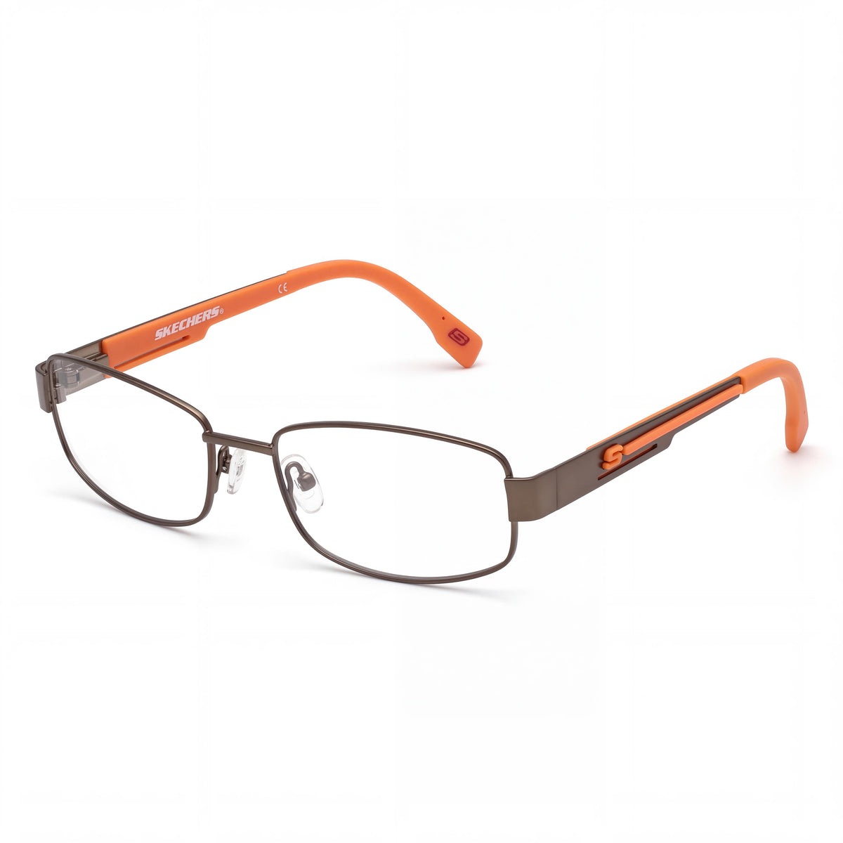 Skechers Men's Matte Brown Metal Optical Eyeglass Frames for Custom Prescription Lenses, Size 53-17-140, Photo 1