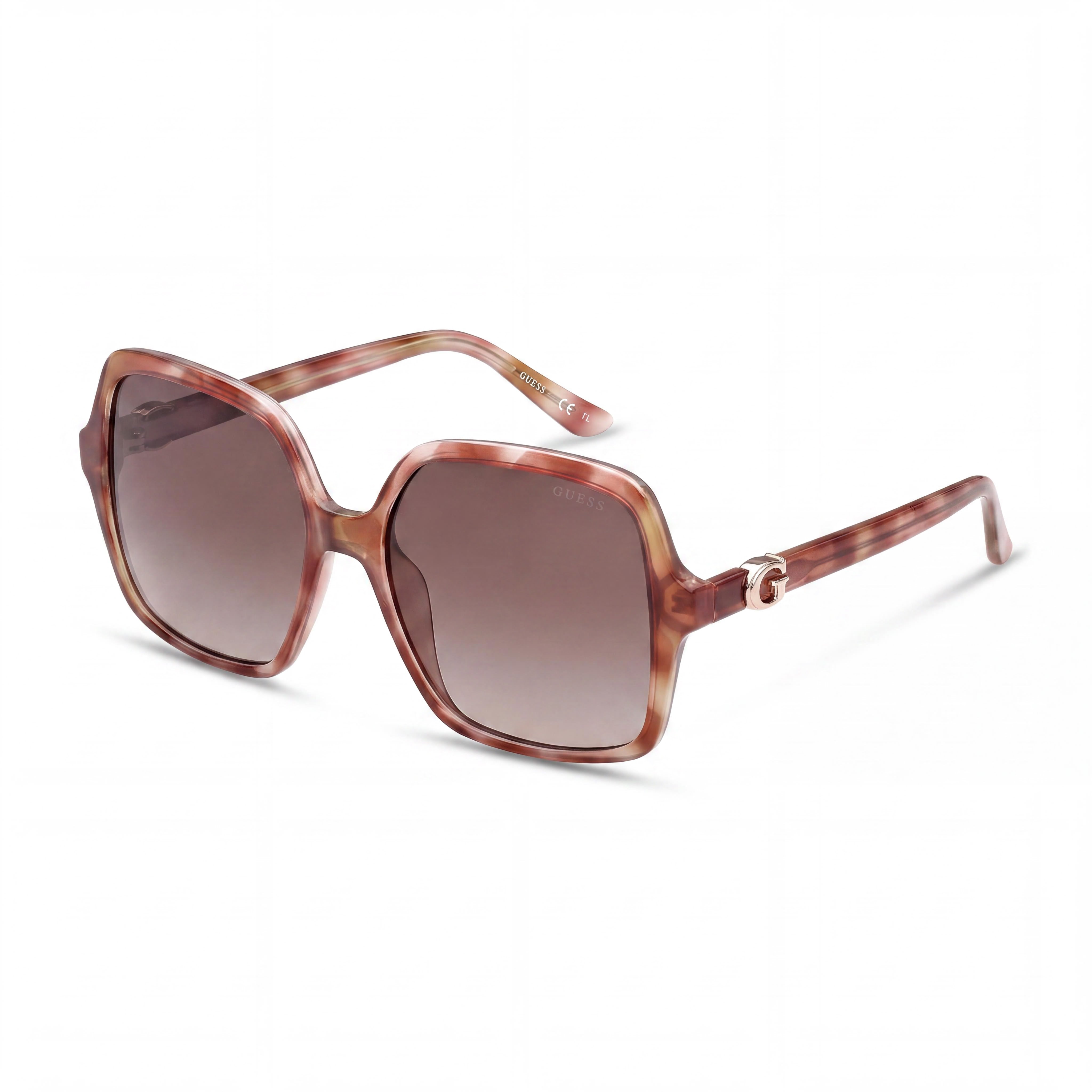 Guess Modern Women's Plastic Light Brown Avana Frame Gradient Brown Lens UV Protection Sunglasses 57-17-140, Photo 1